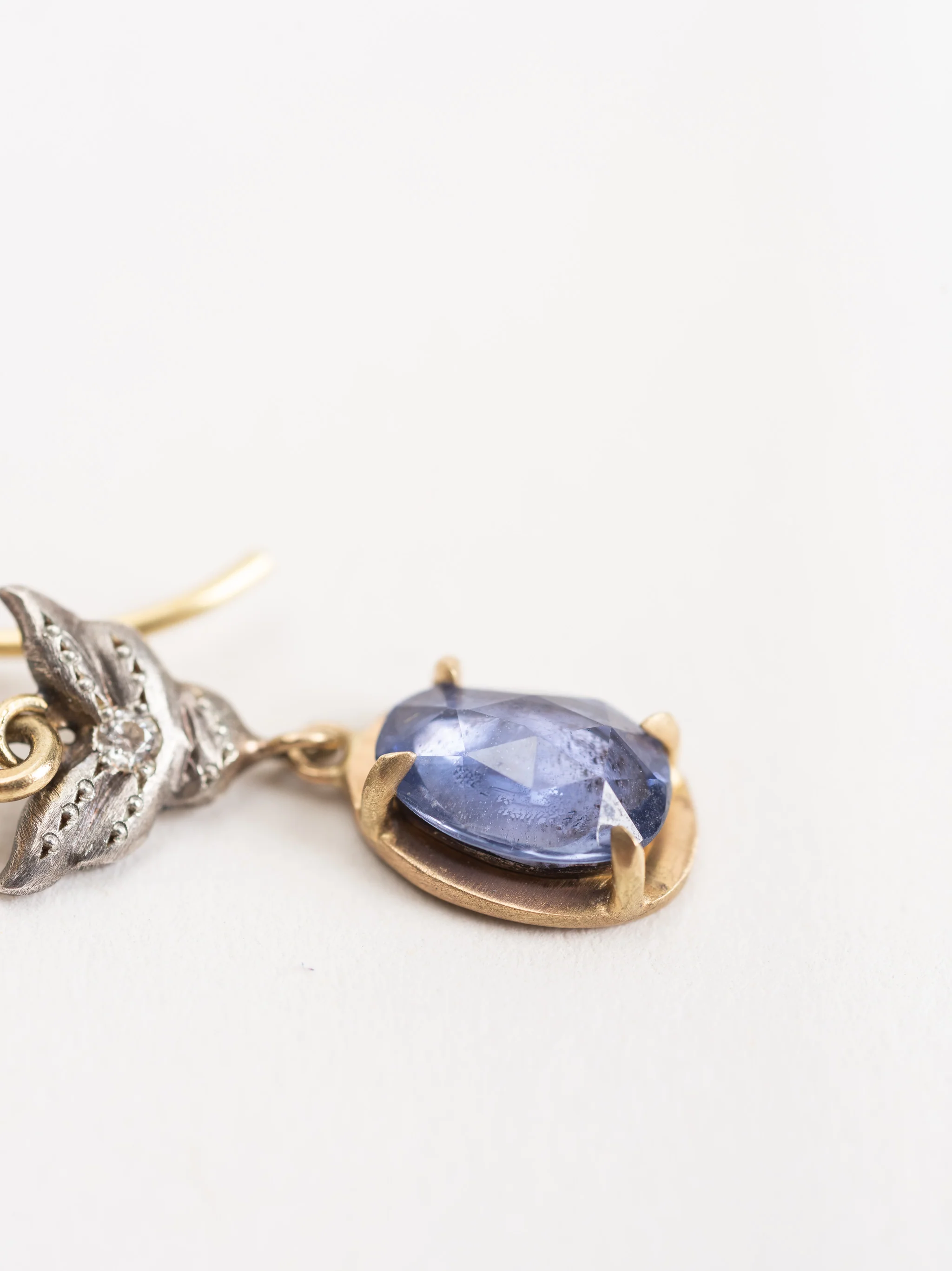 blue sapphire wing earrings - Image 4