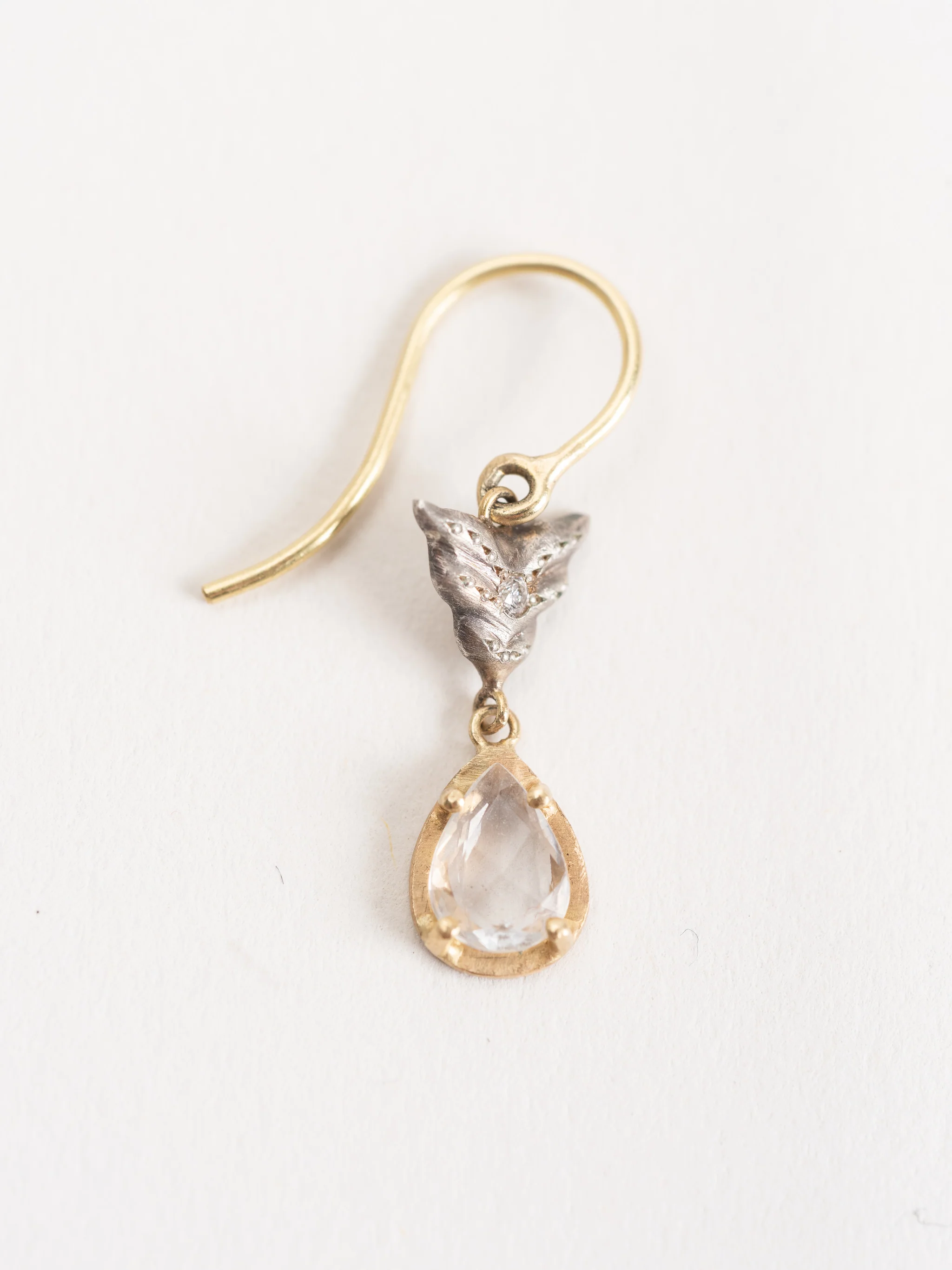 white sapphire wing earrings - Image 2