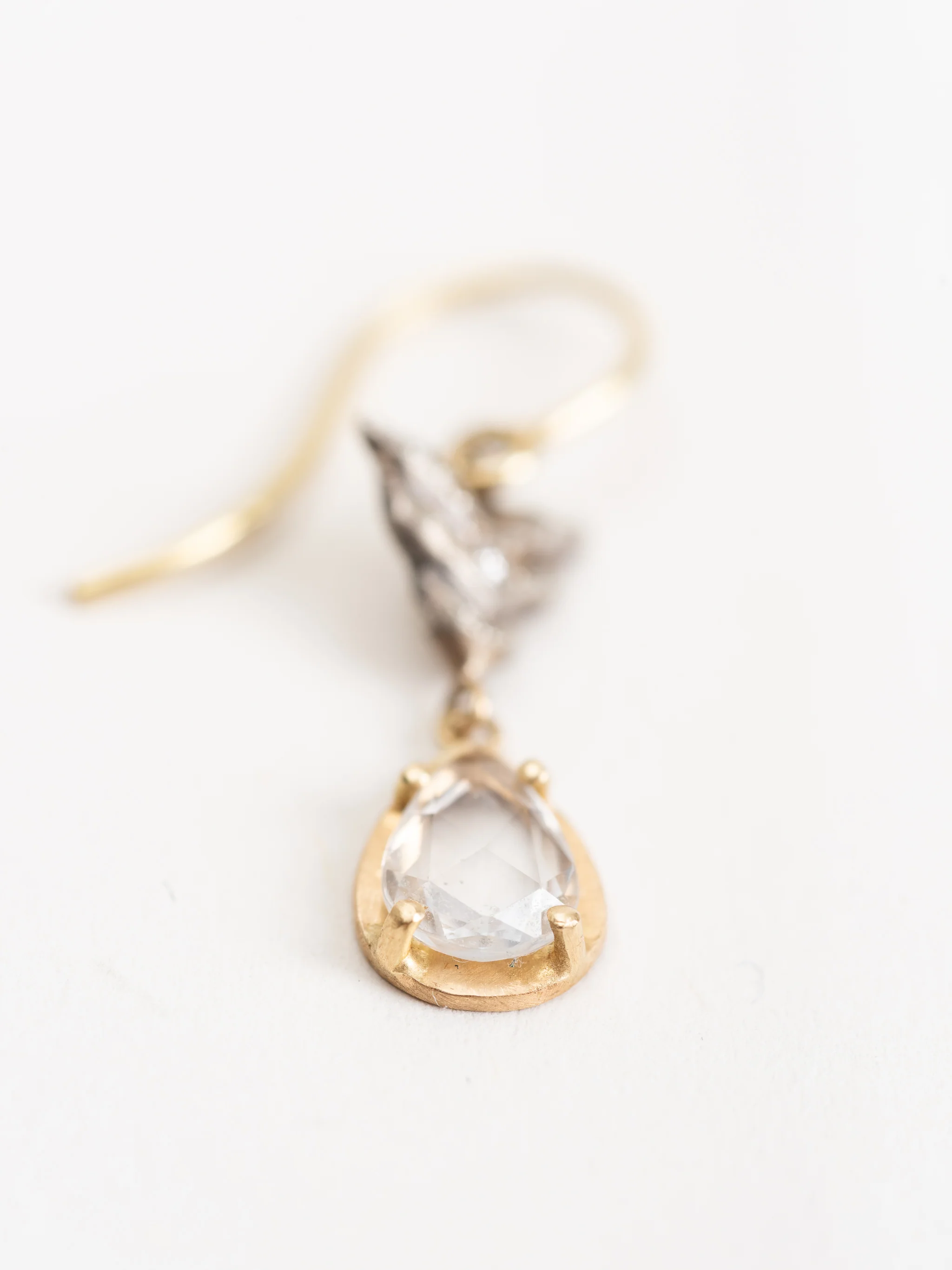 white sapphire wing earrings - Image 4