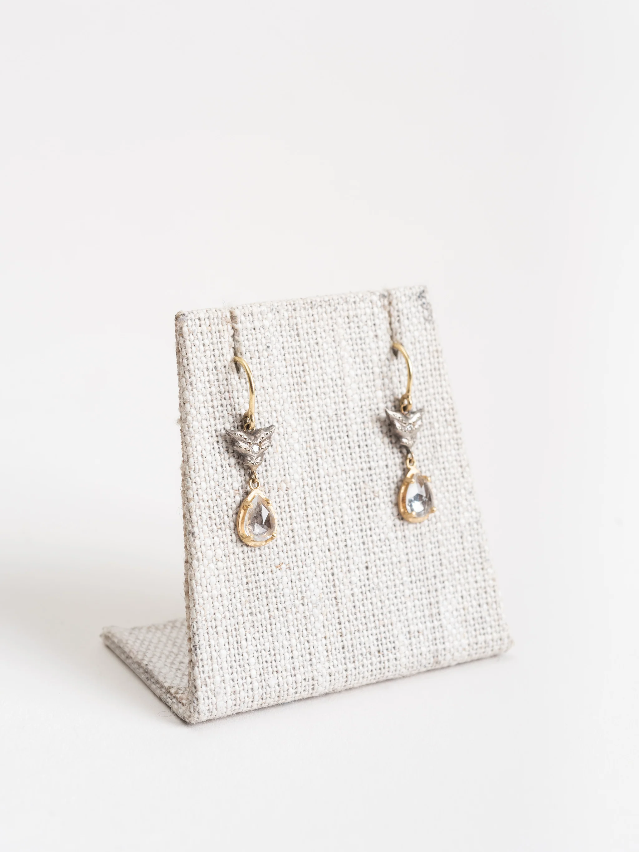 white sapphire wing earrings - Image 5