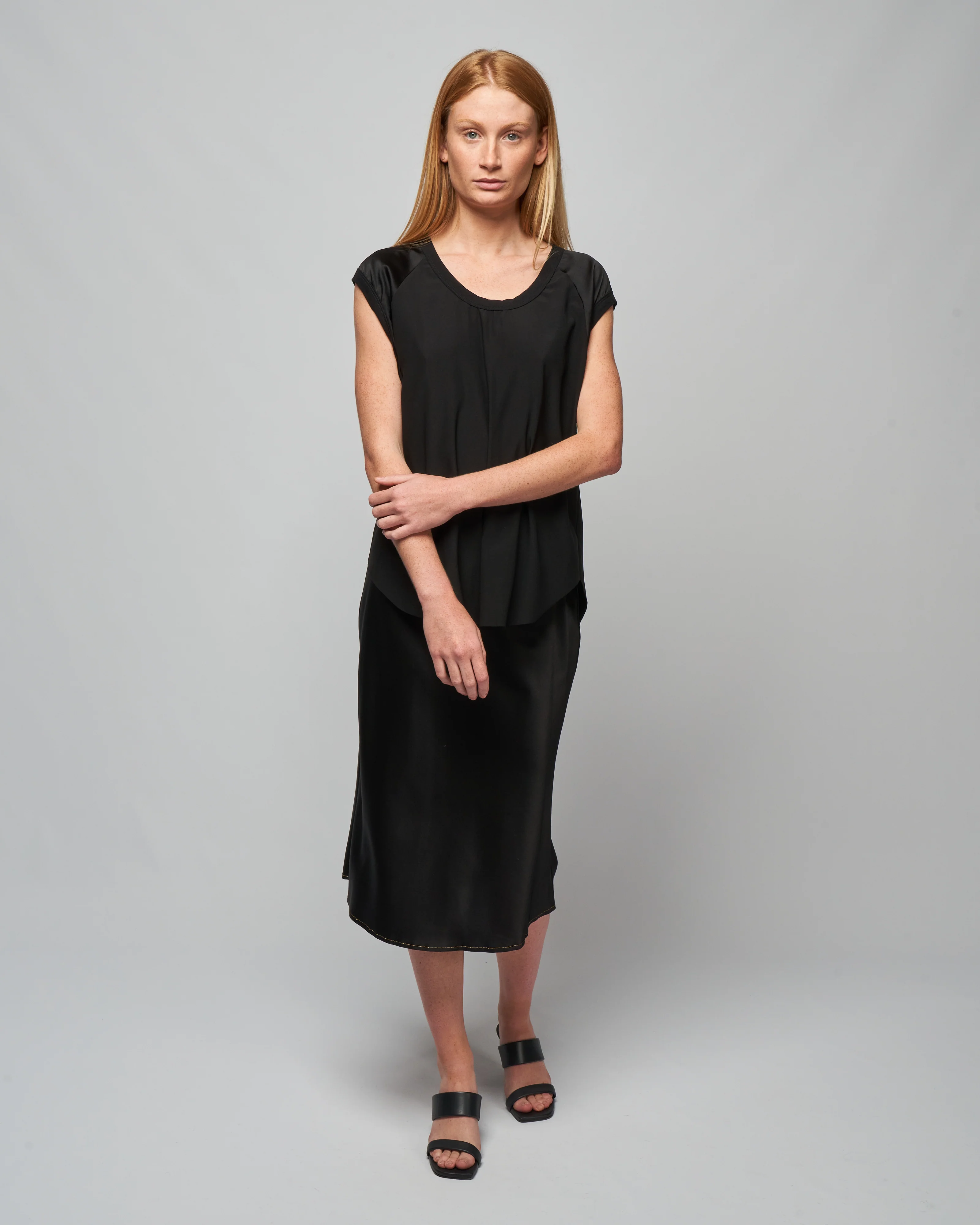 robbi silk skirt - jet - Image 2