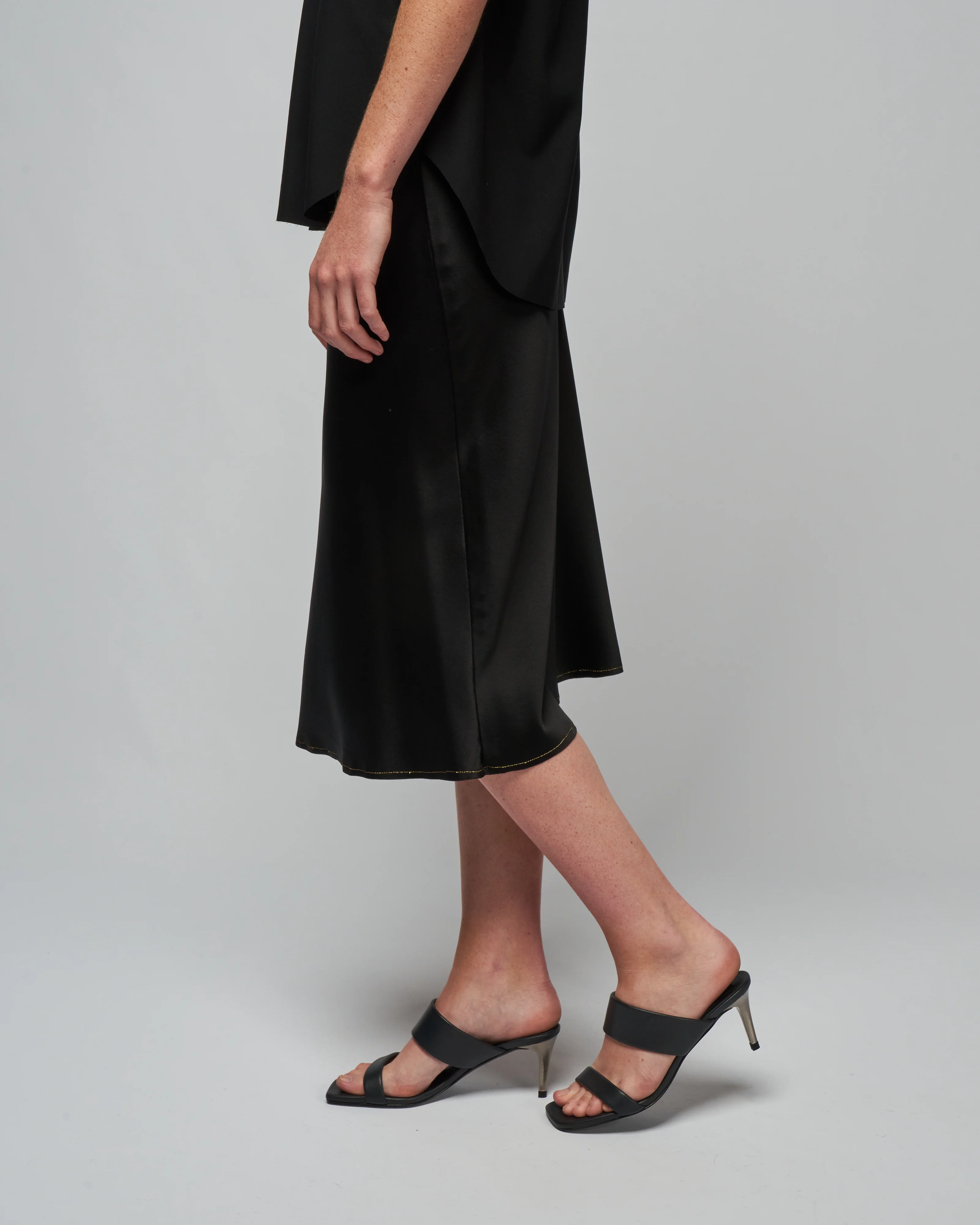 robbi silk skirt - jet - Image 3