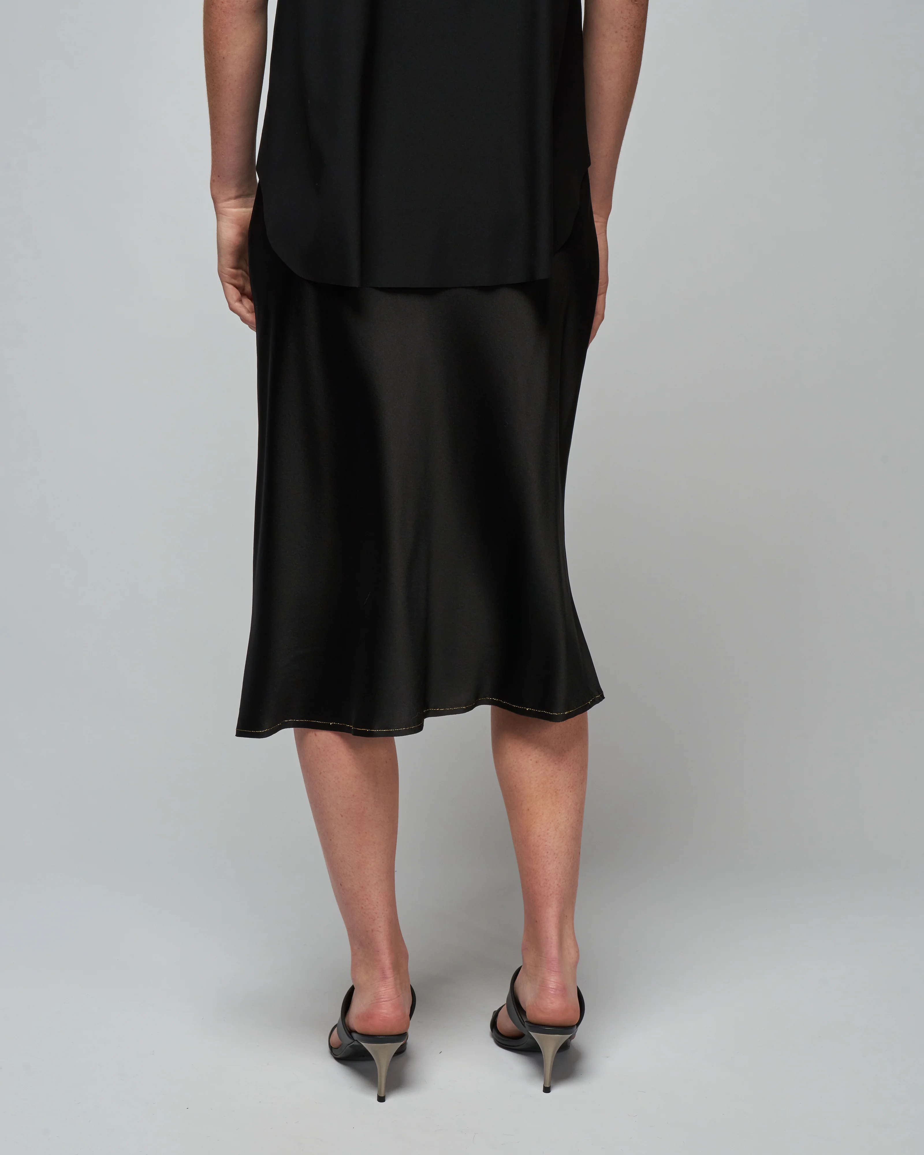 robbi silk skirt - jet - Image 4