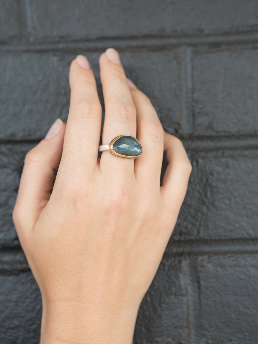 moss aquamarine ring - Image 4