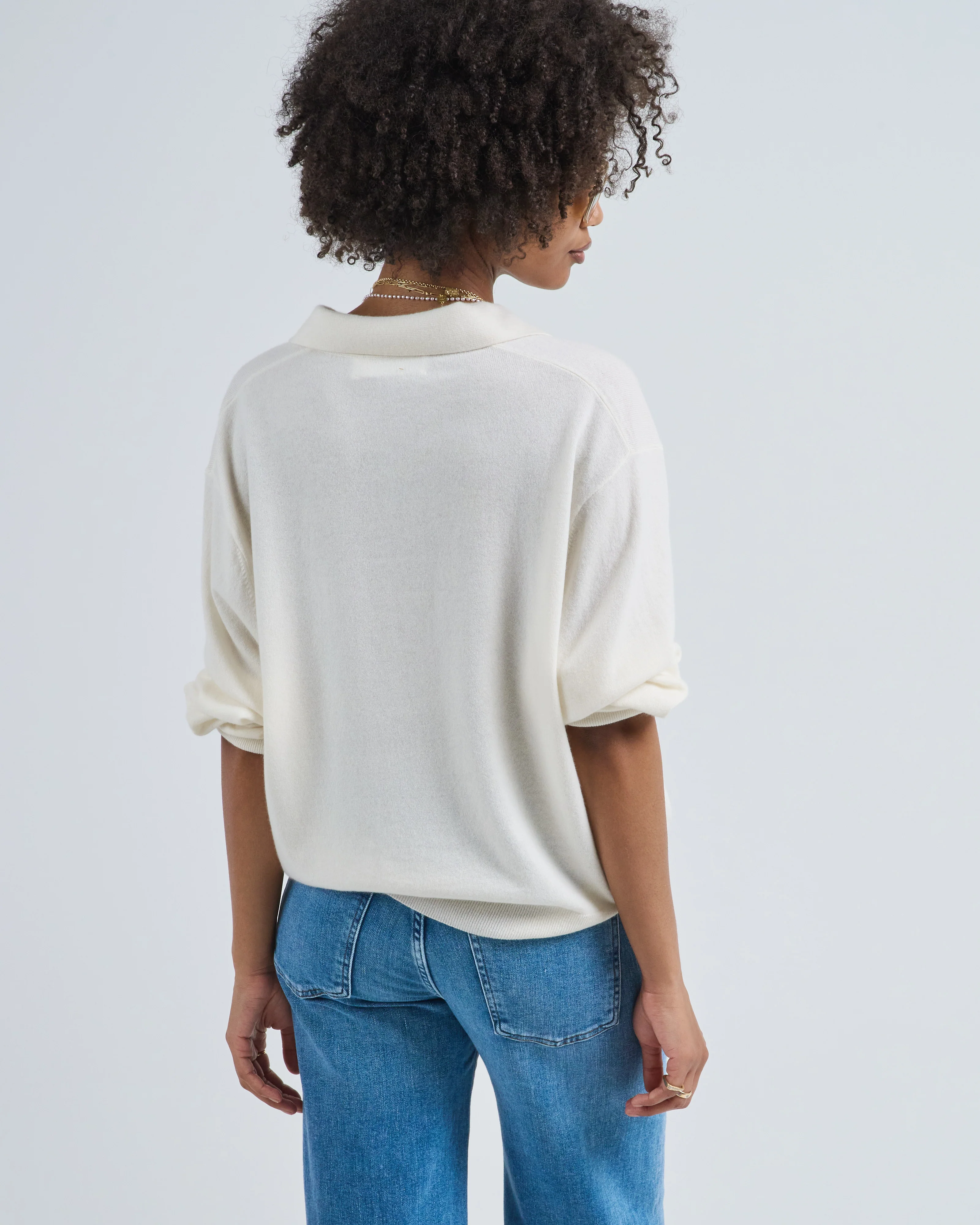 oxford l/s relaxed polo sweater - Image 4
