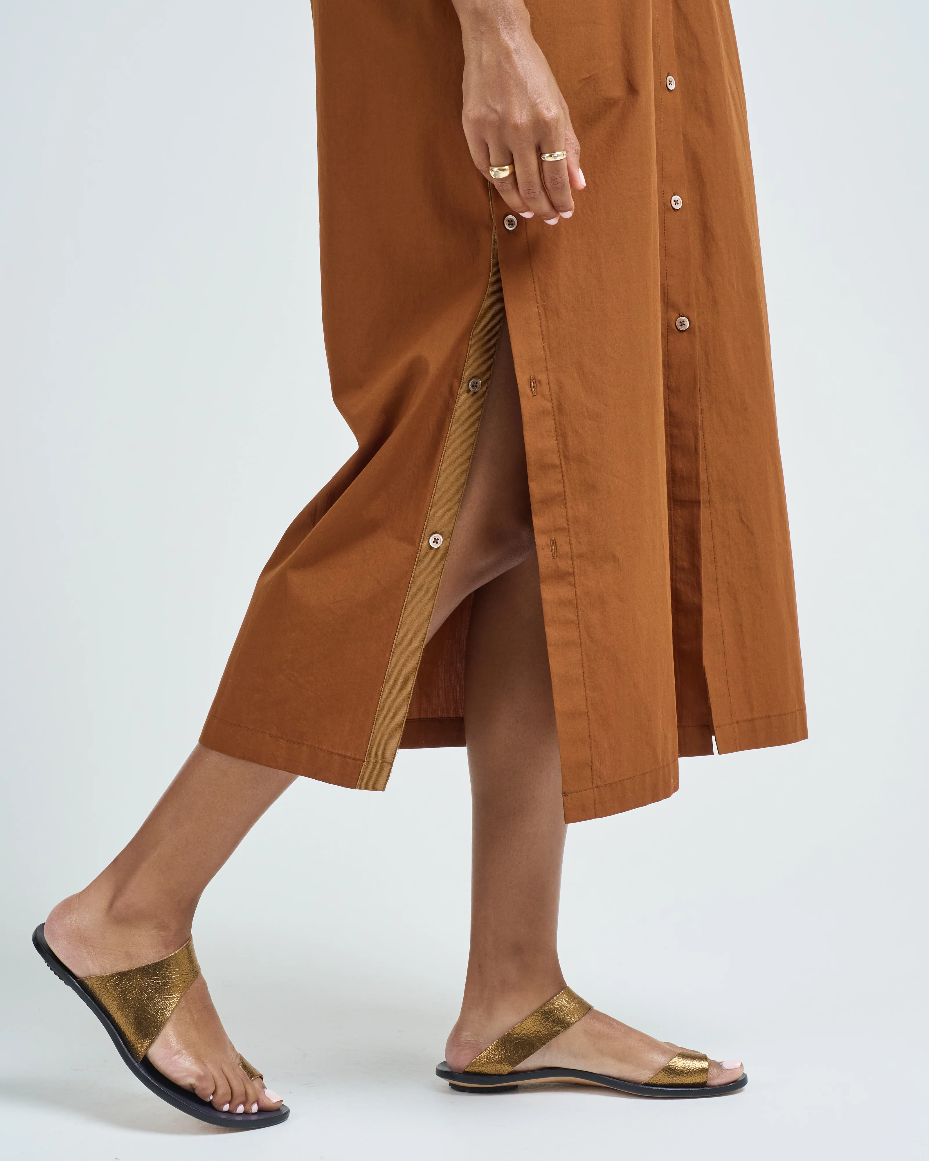 lafayette side button maxi dress - Image 2