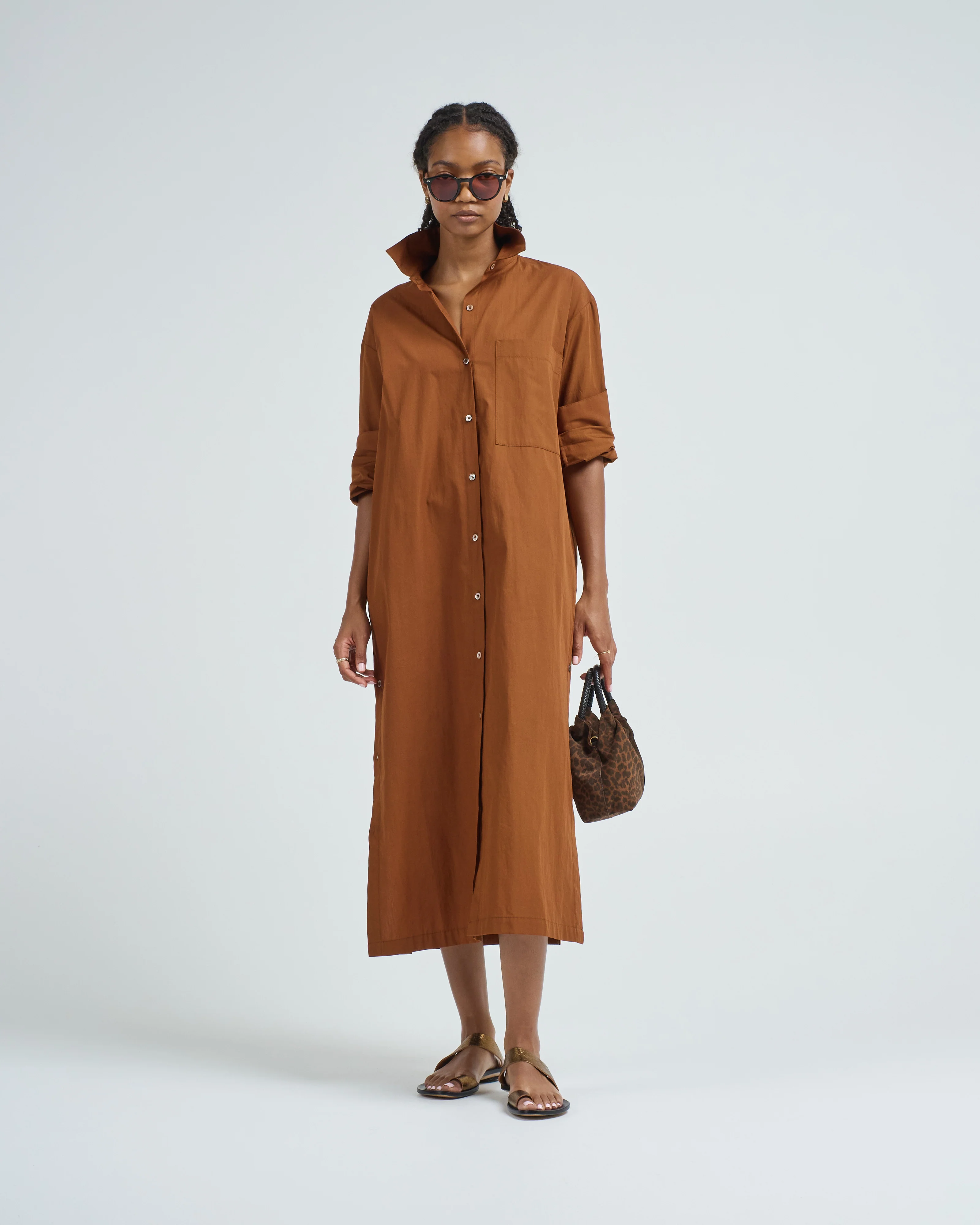 lafayette side button maxi dress - Image 3