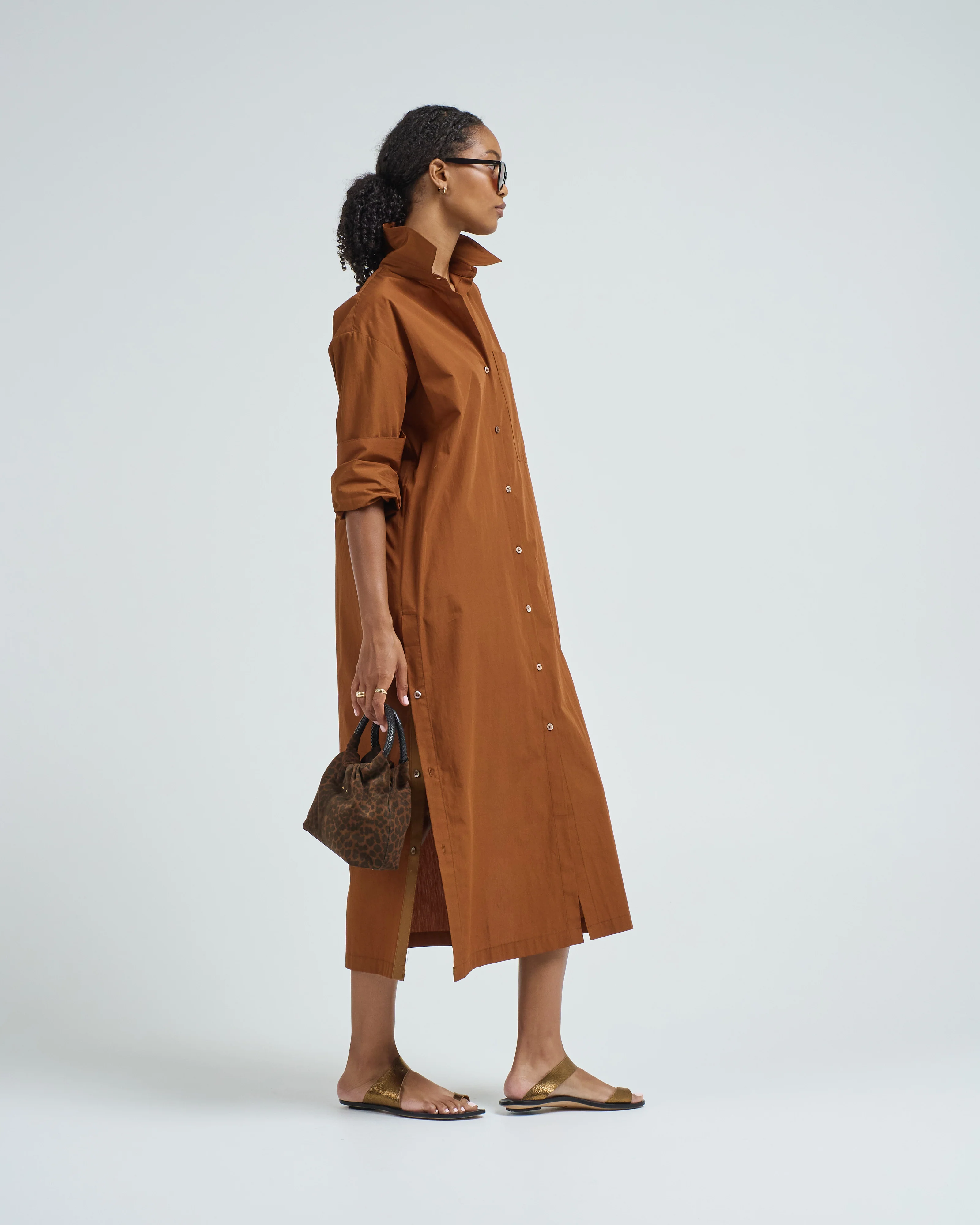 lafayette side button maxi dress - Image 4
