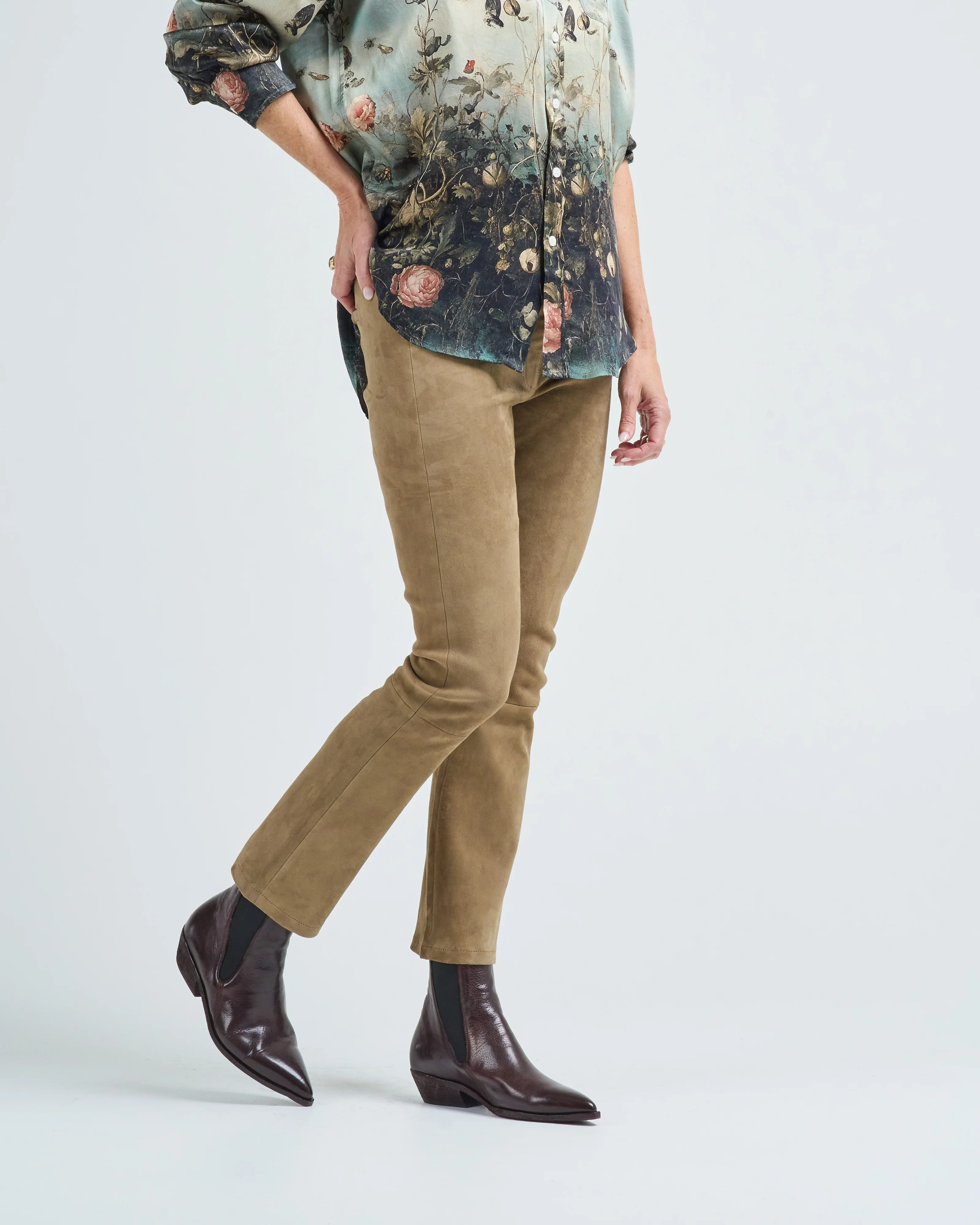 lively stretch suede