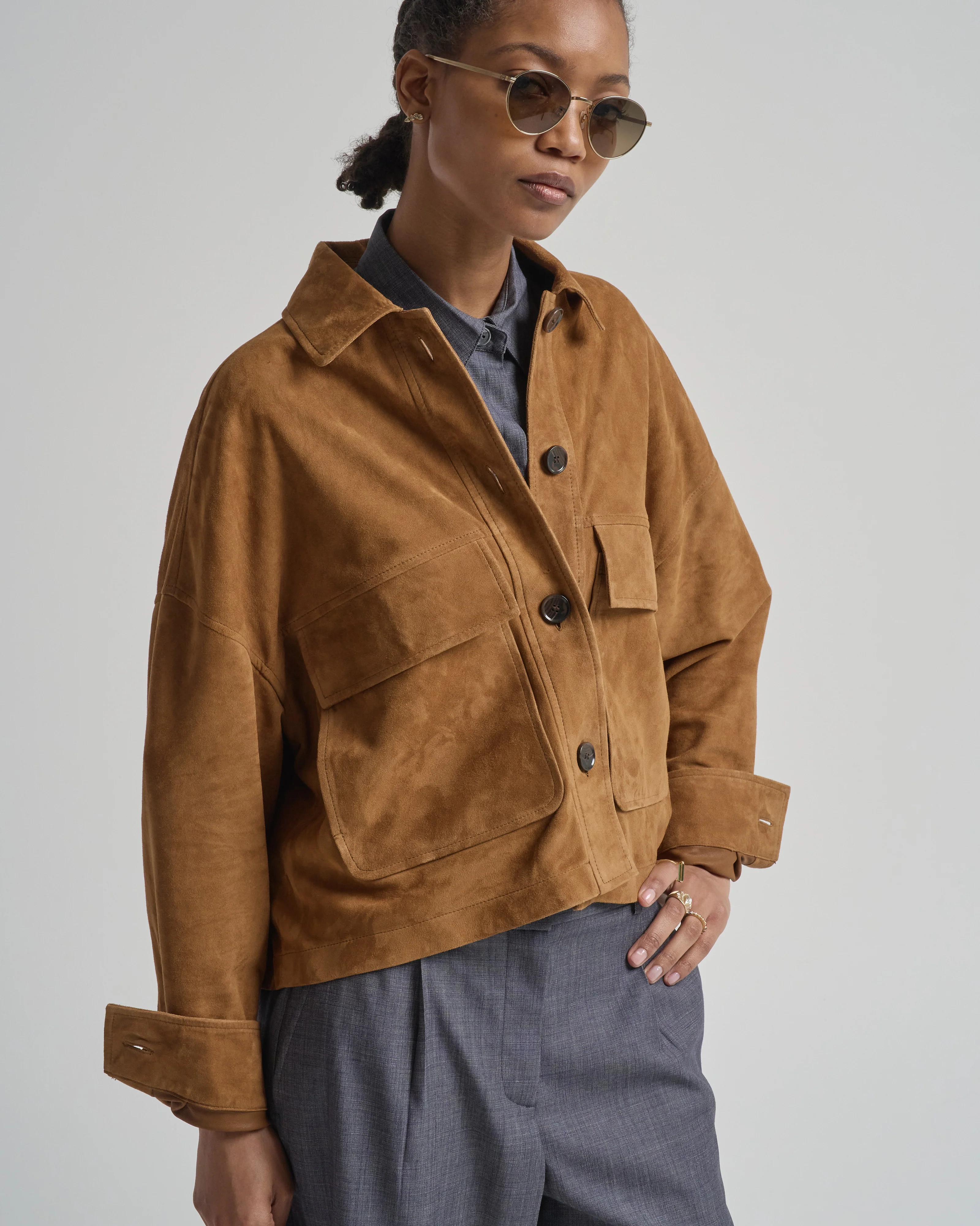 miri lamb suede jacket - Image 4