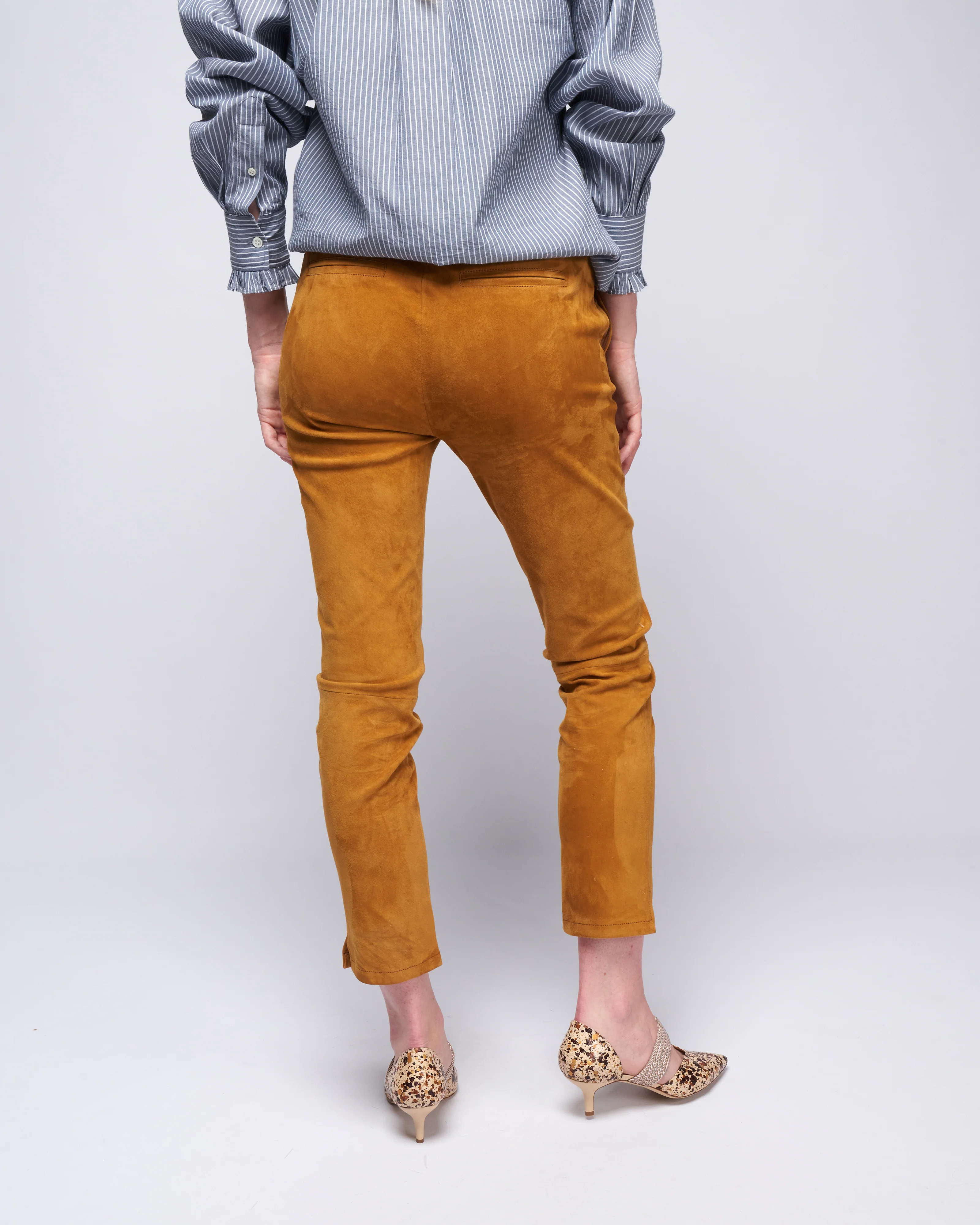 provence stretch suede pant - honey - Image 4