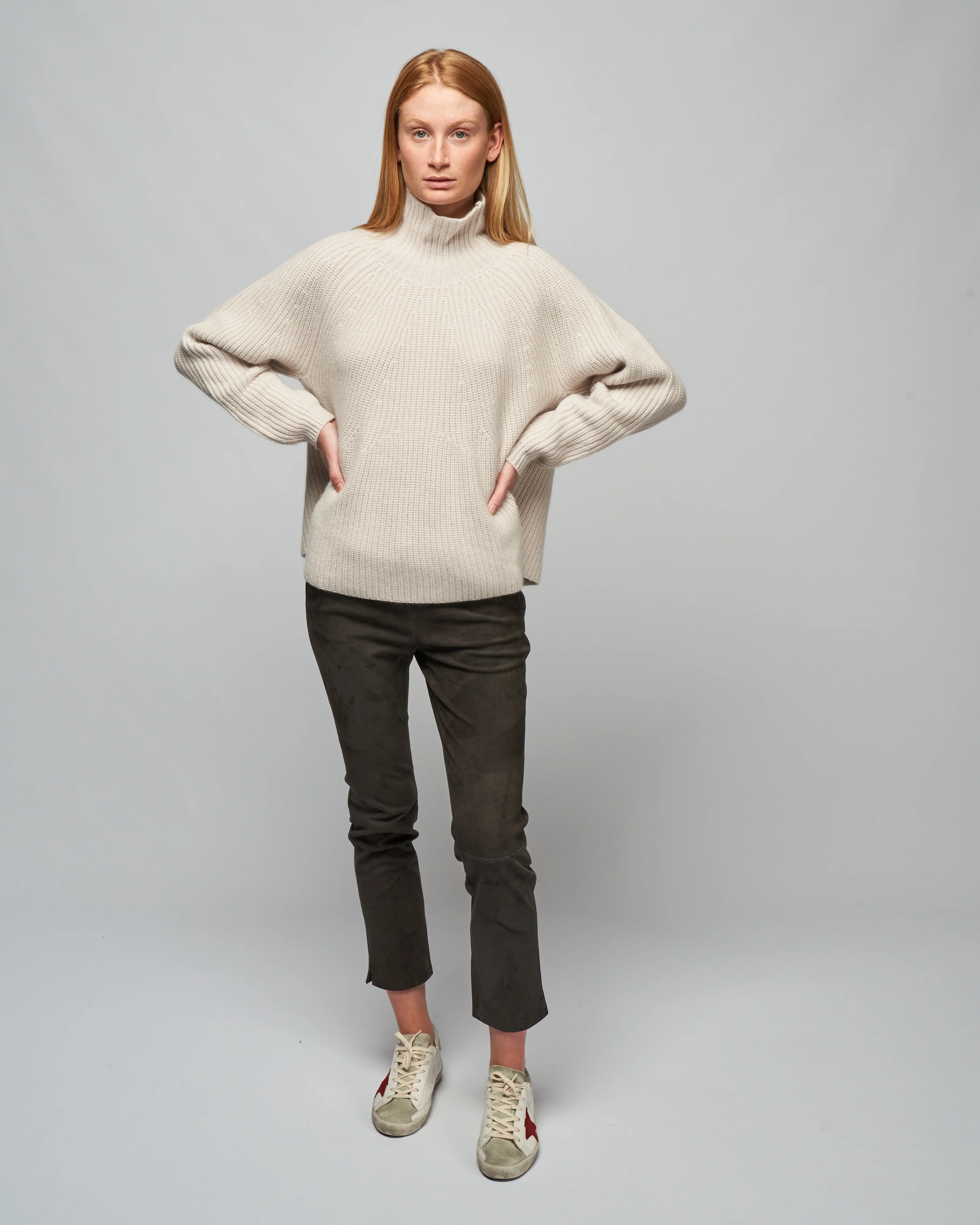 provence stretch suede pant - iron - Image 2