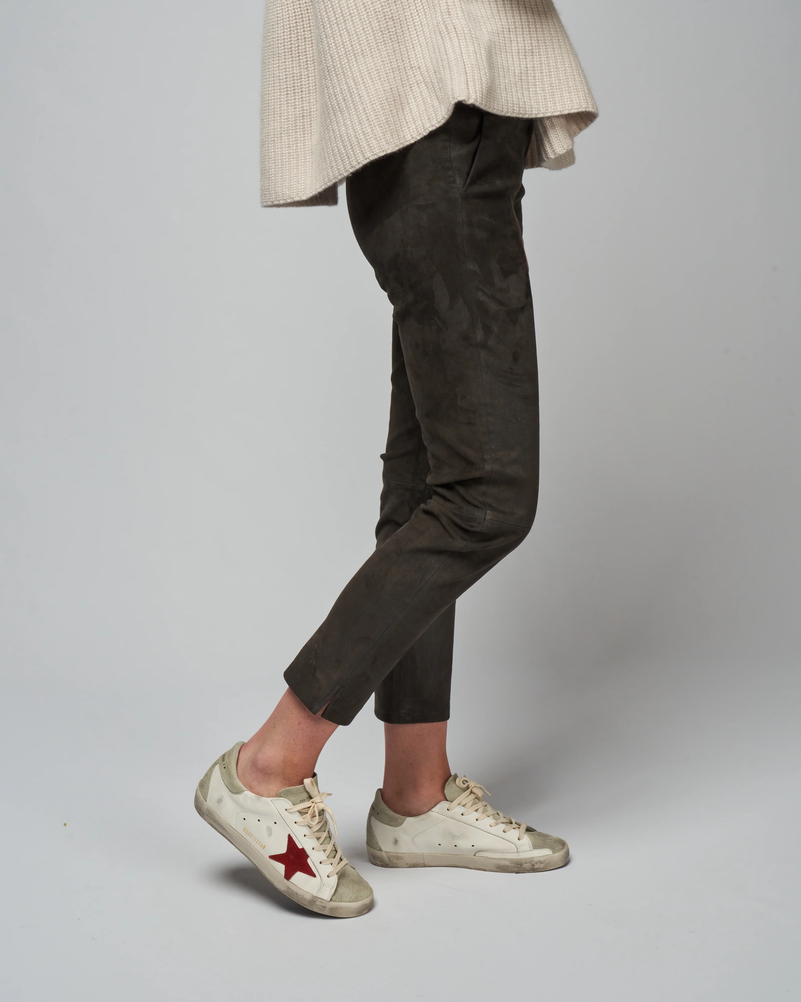 provence stretch suede pant - iron - Image 3