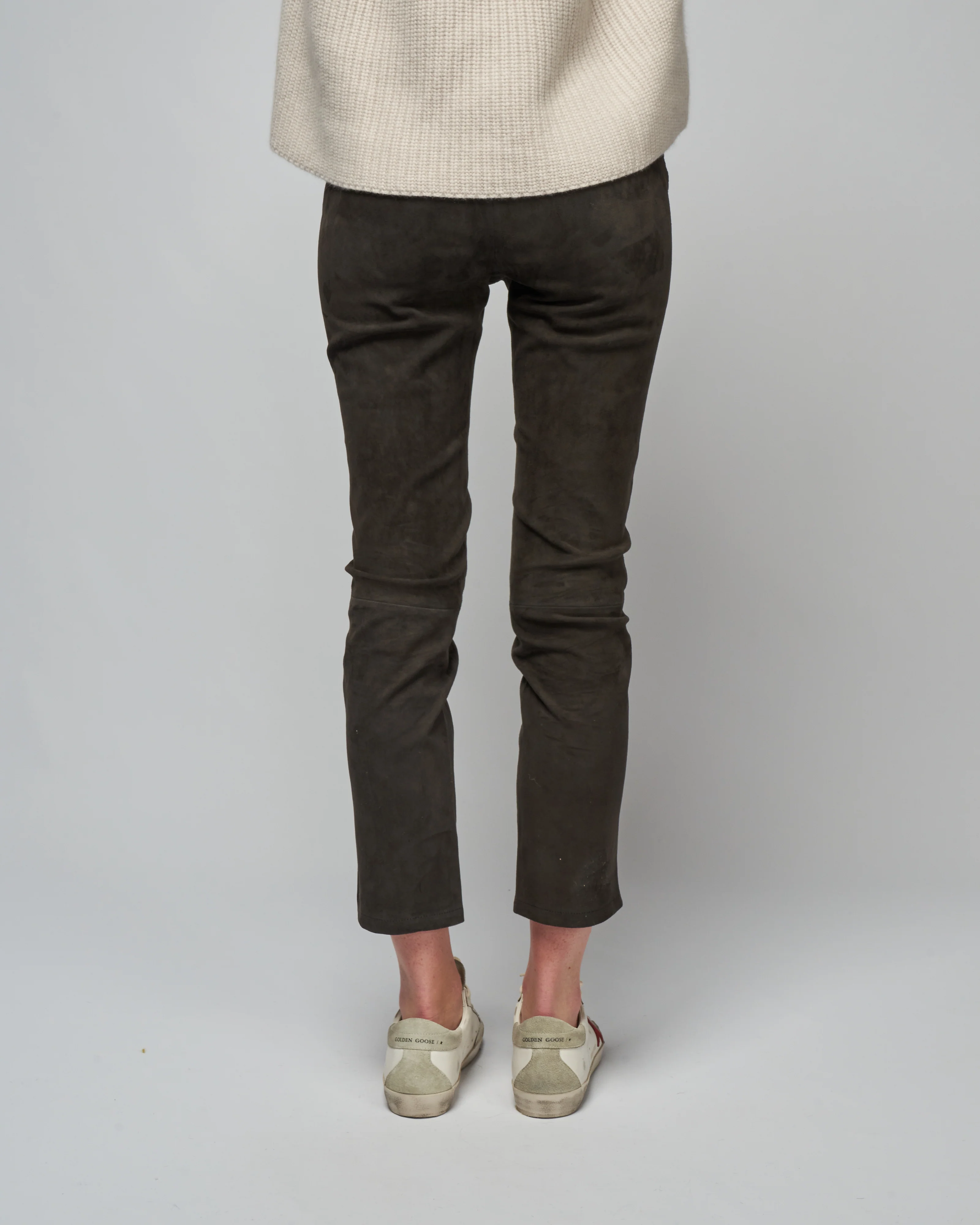 provence stretch suede pant - iron - Image 4