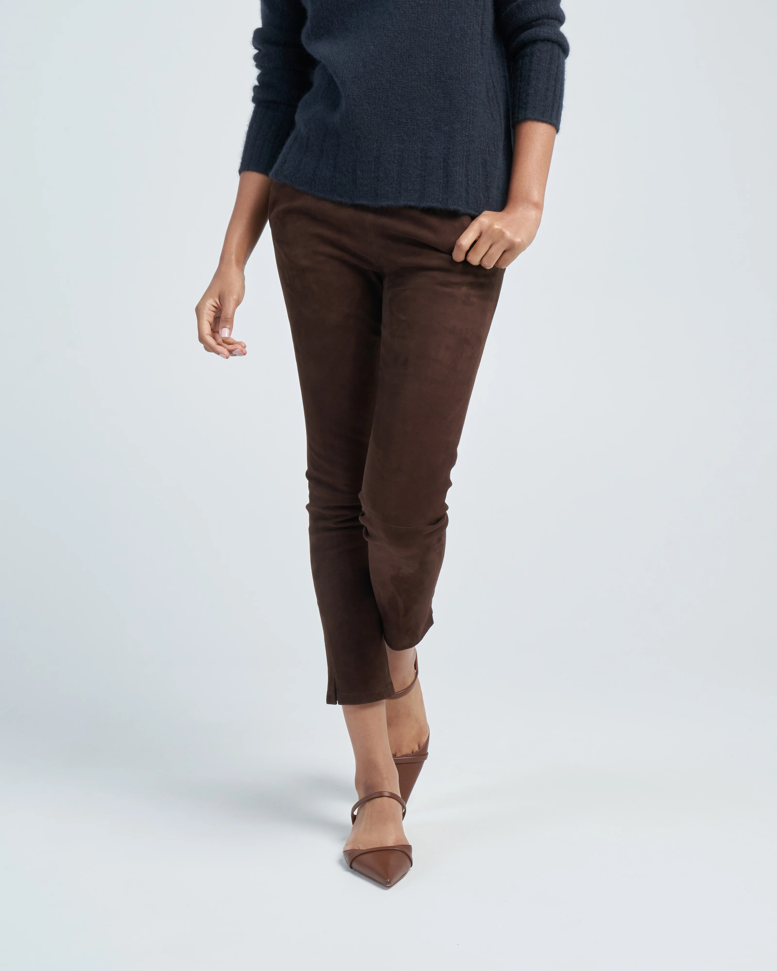 provence stretch suede pant - Image 2