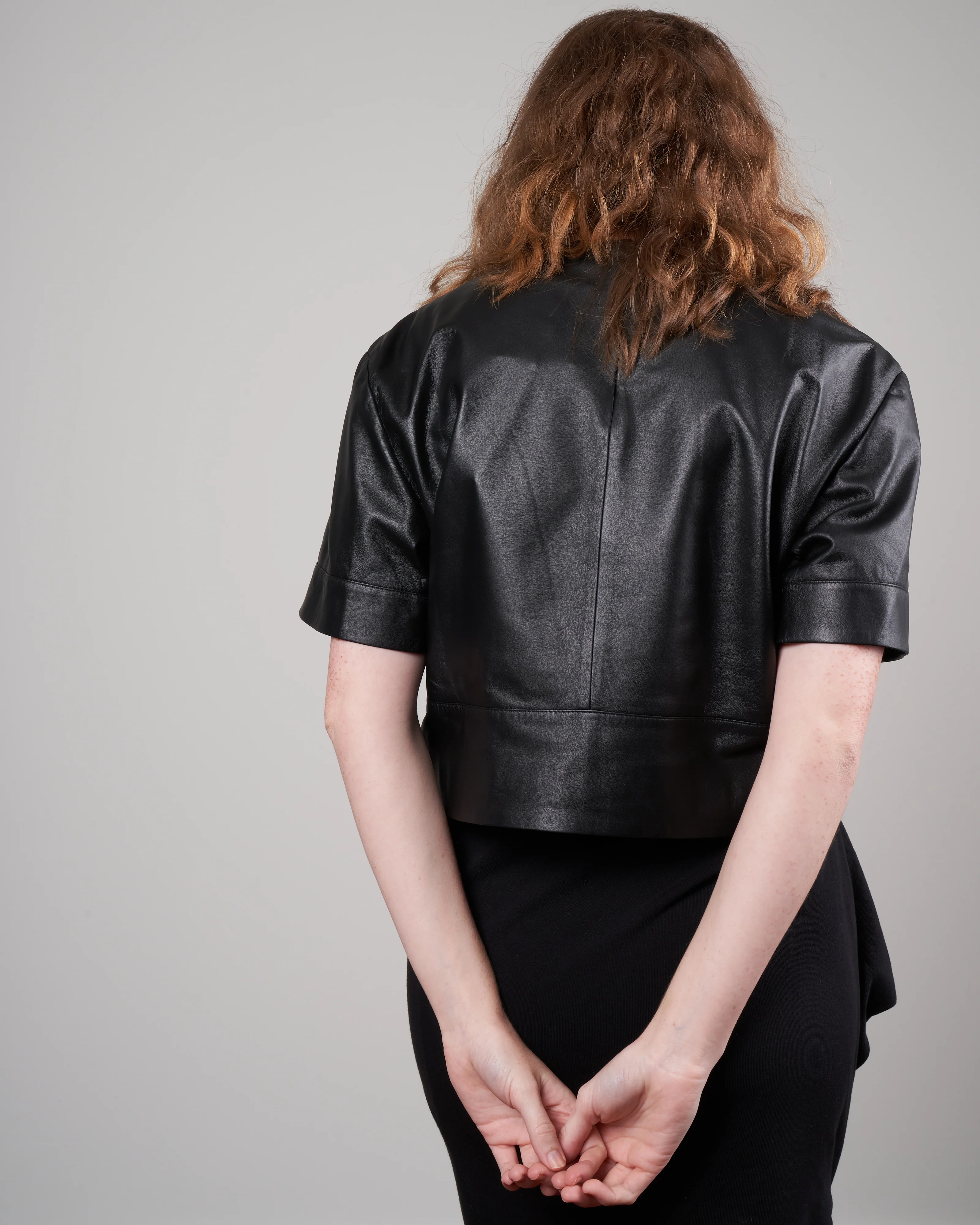 leather tee - black - Image 3