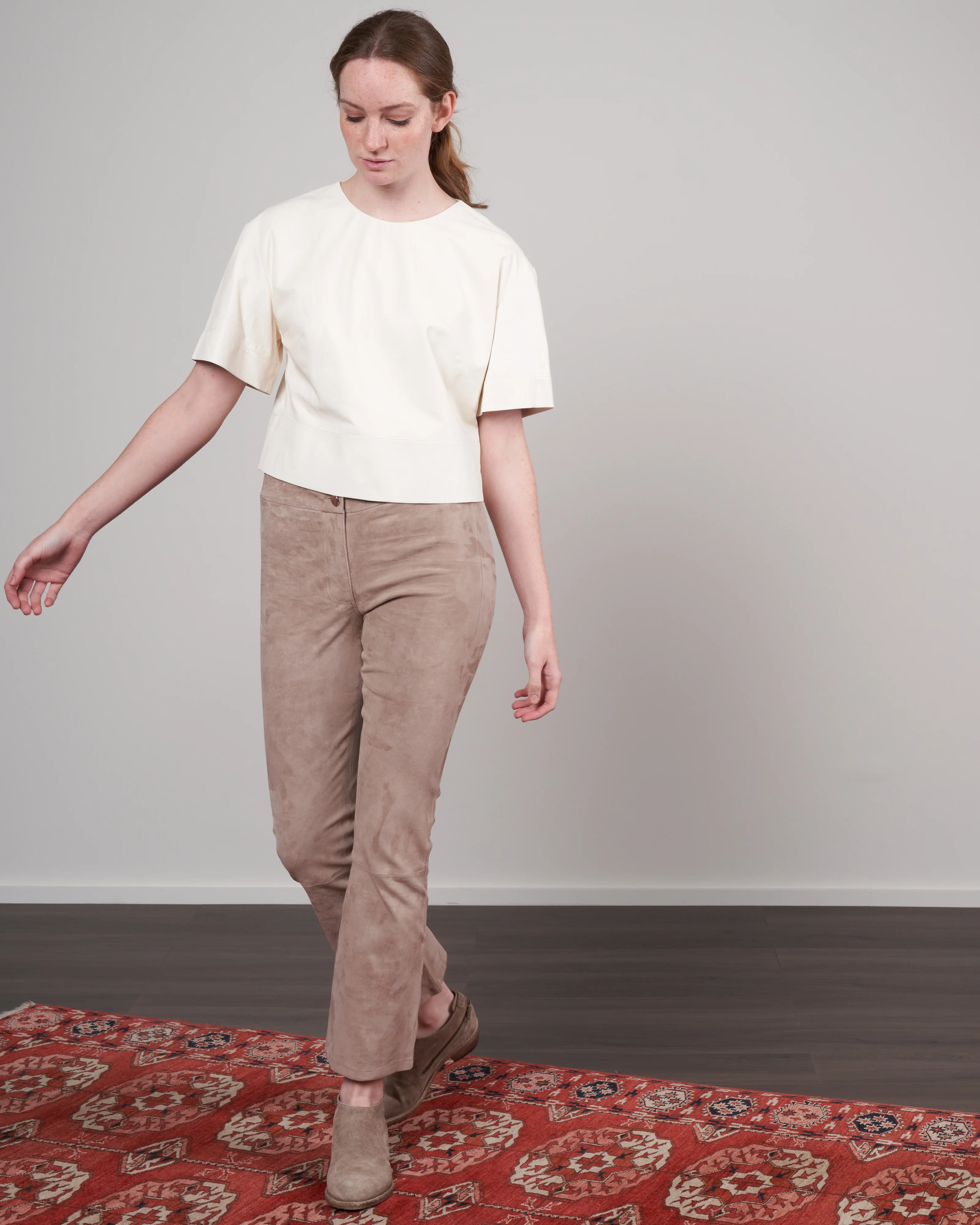 leather tee - milk - Image 2
