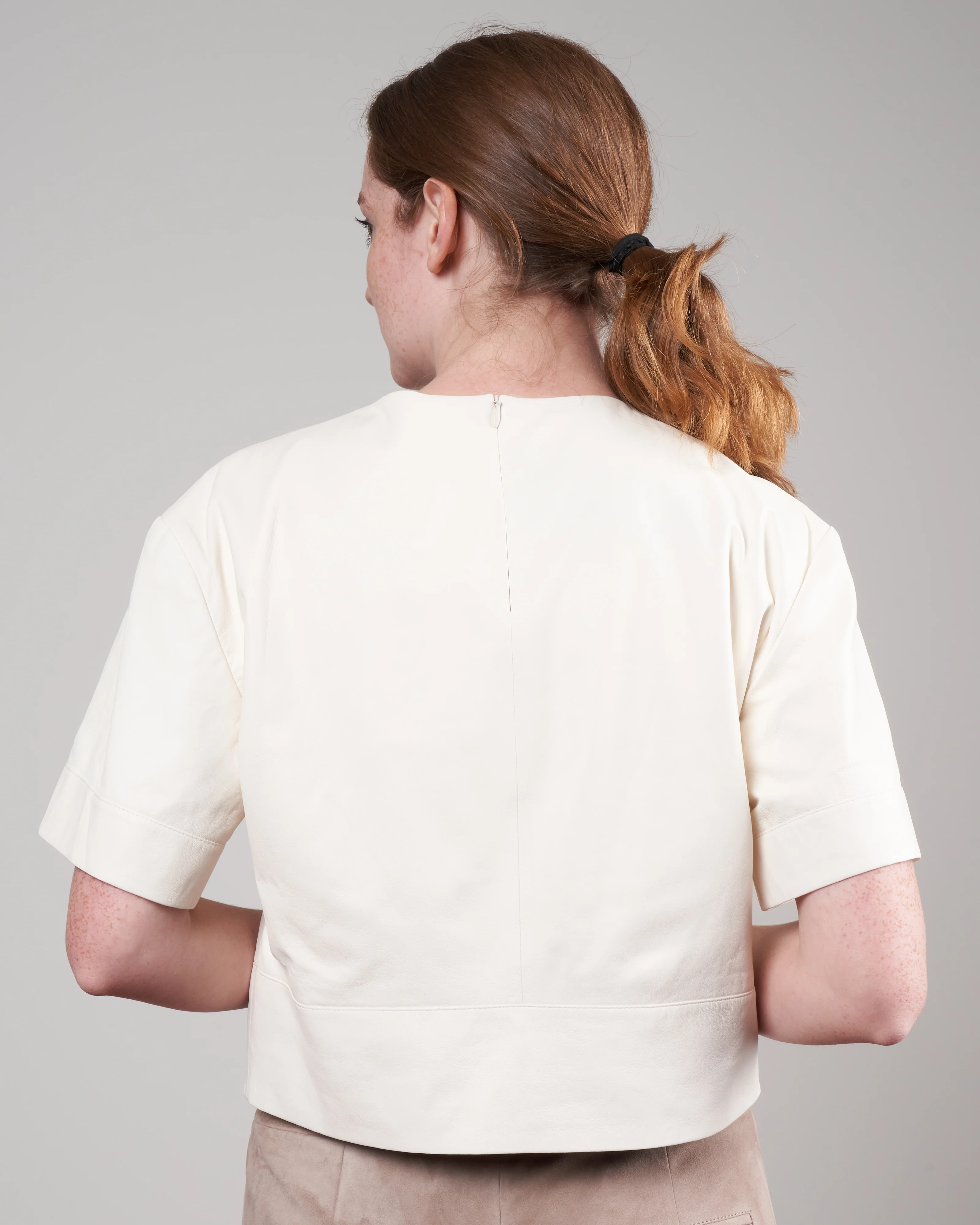 leather tee - milk - Image 4