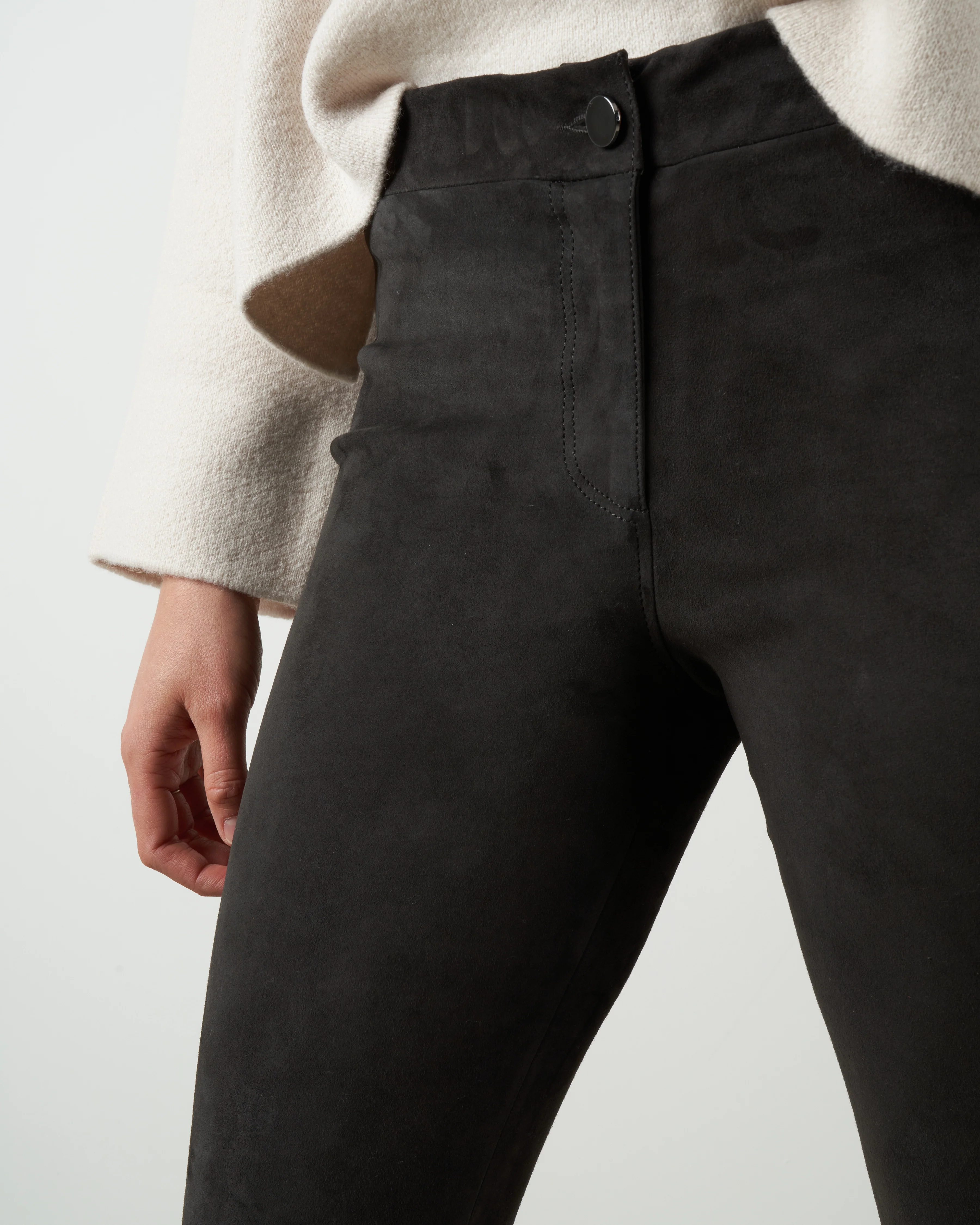 lively suede pant - iron - Image 5