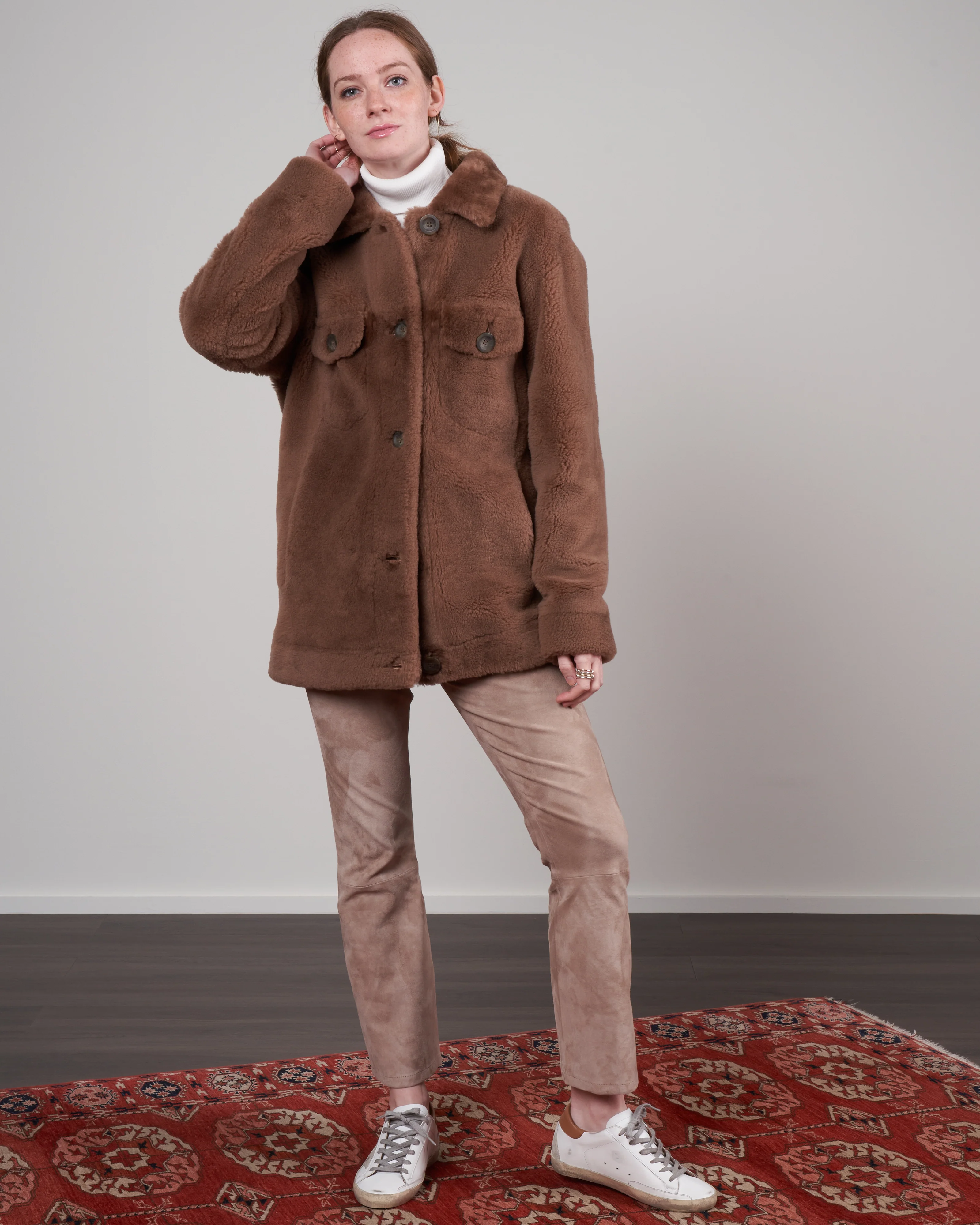 shearling jacket - praline - Image 2