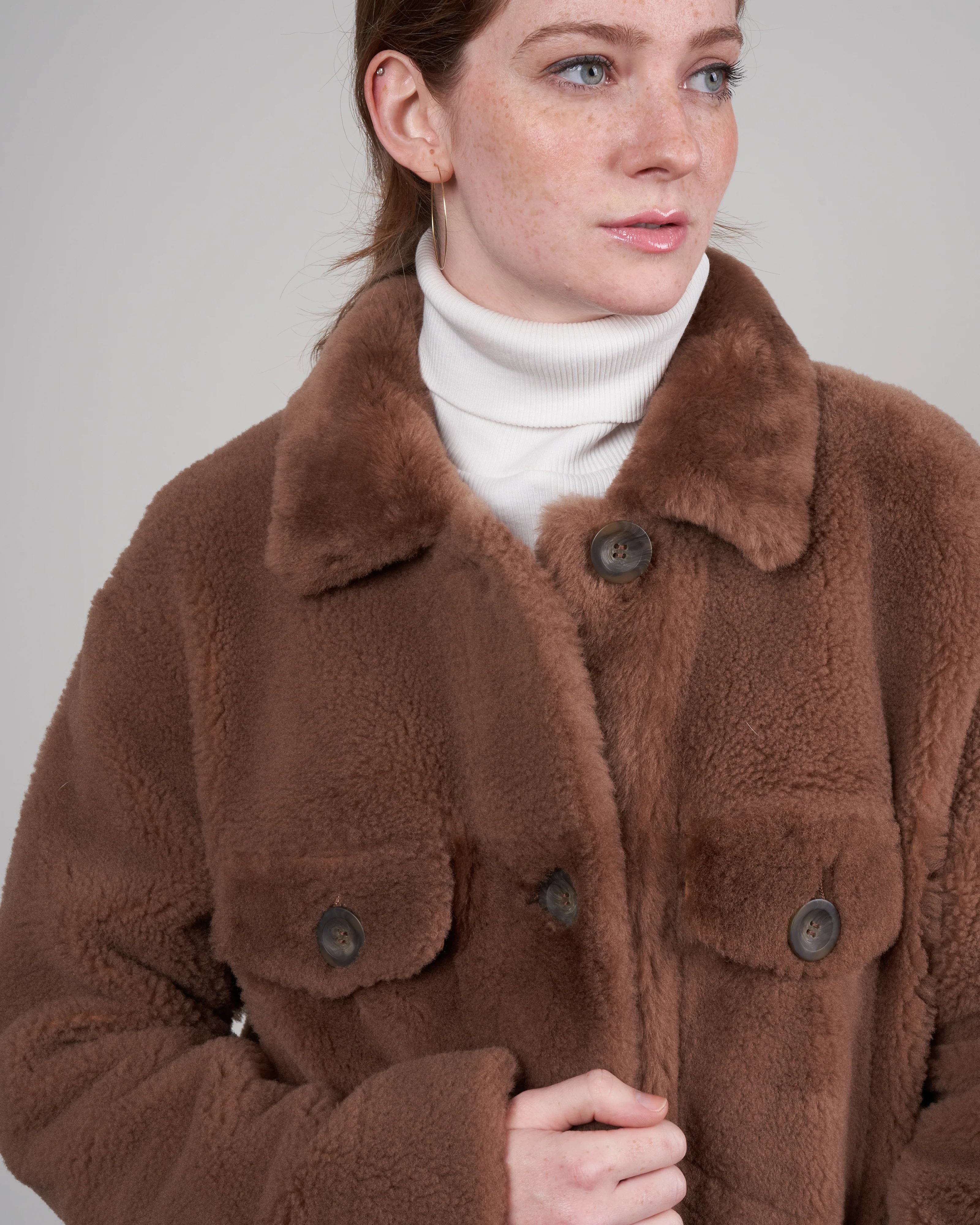 shearling jacket - praline - Image 7