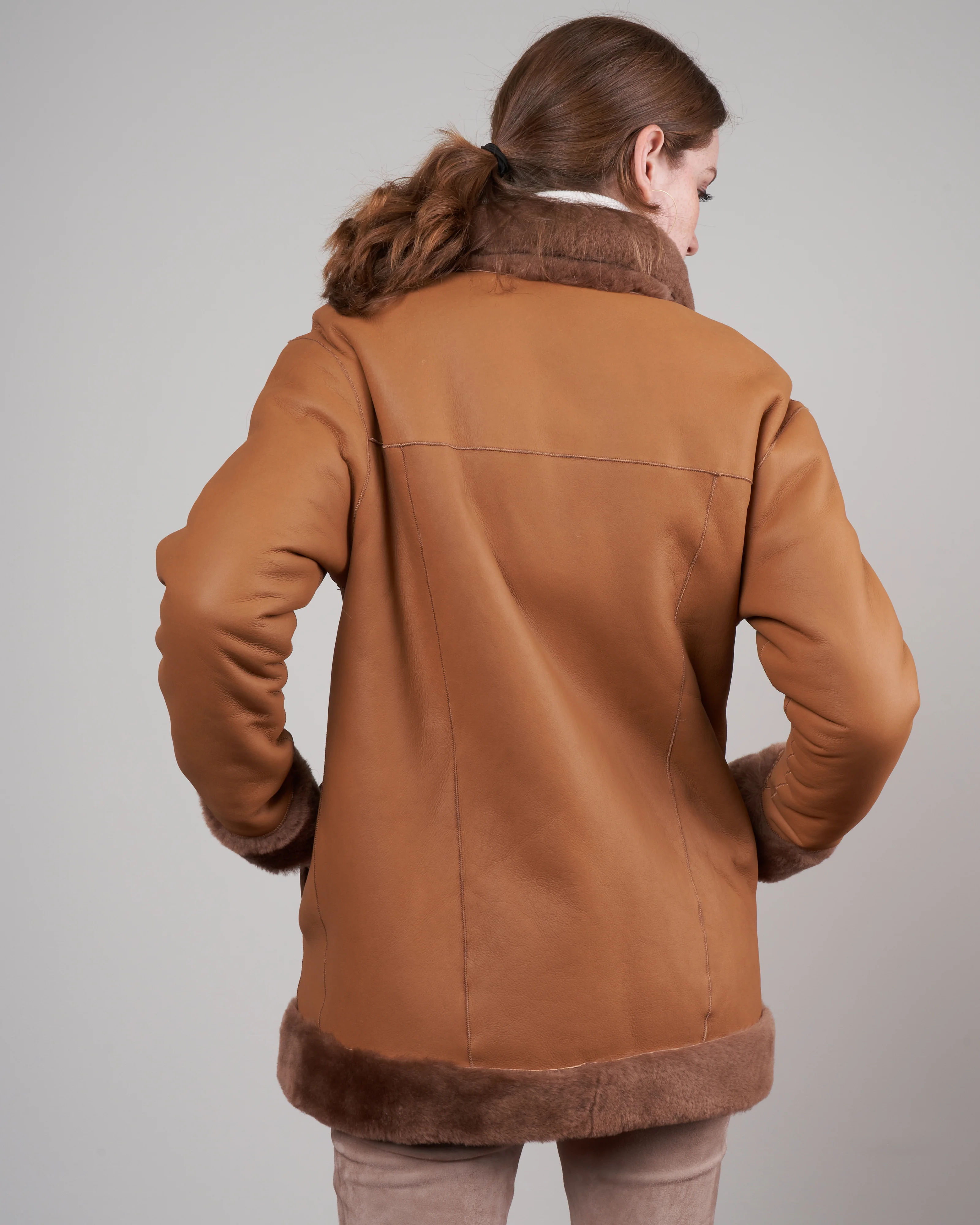 shearling jacket - praline - Image 8