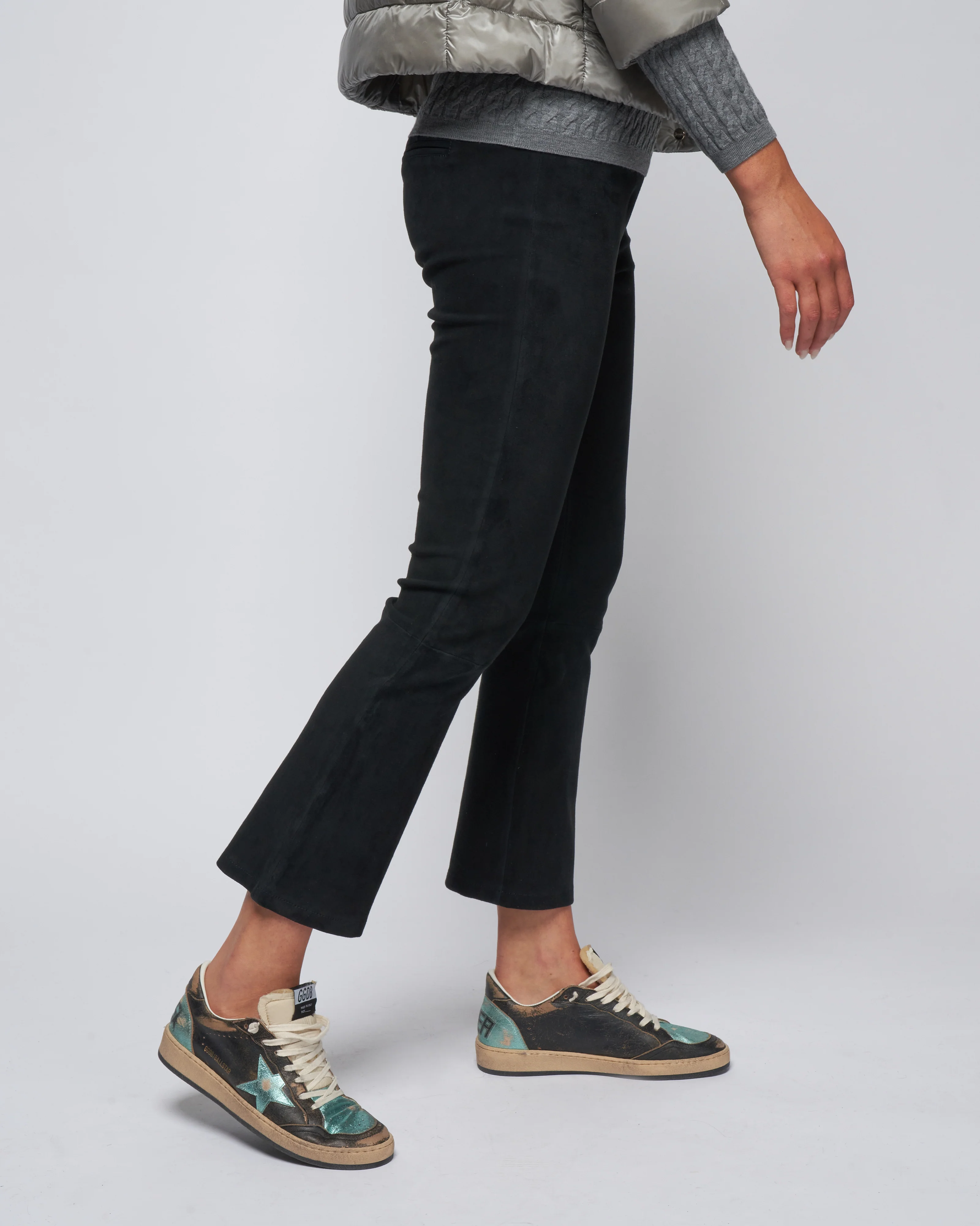 suede kick flare legging - night - Image 2