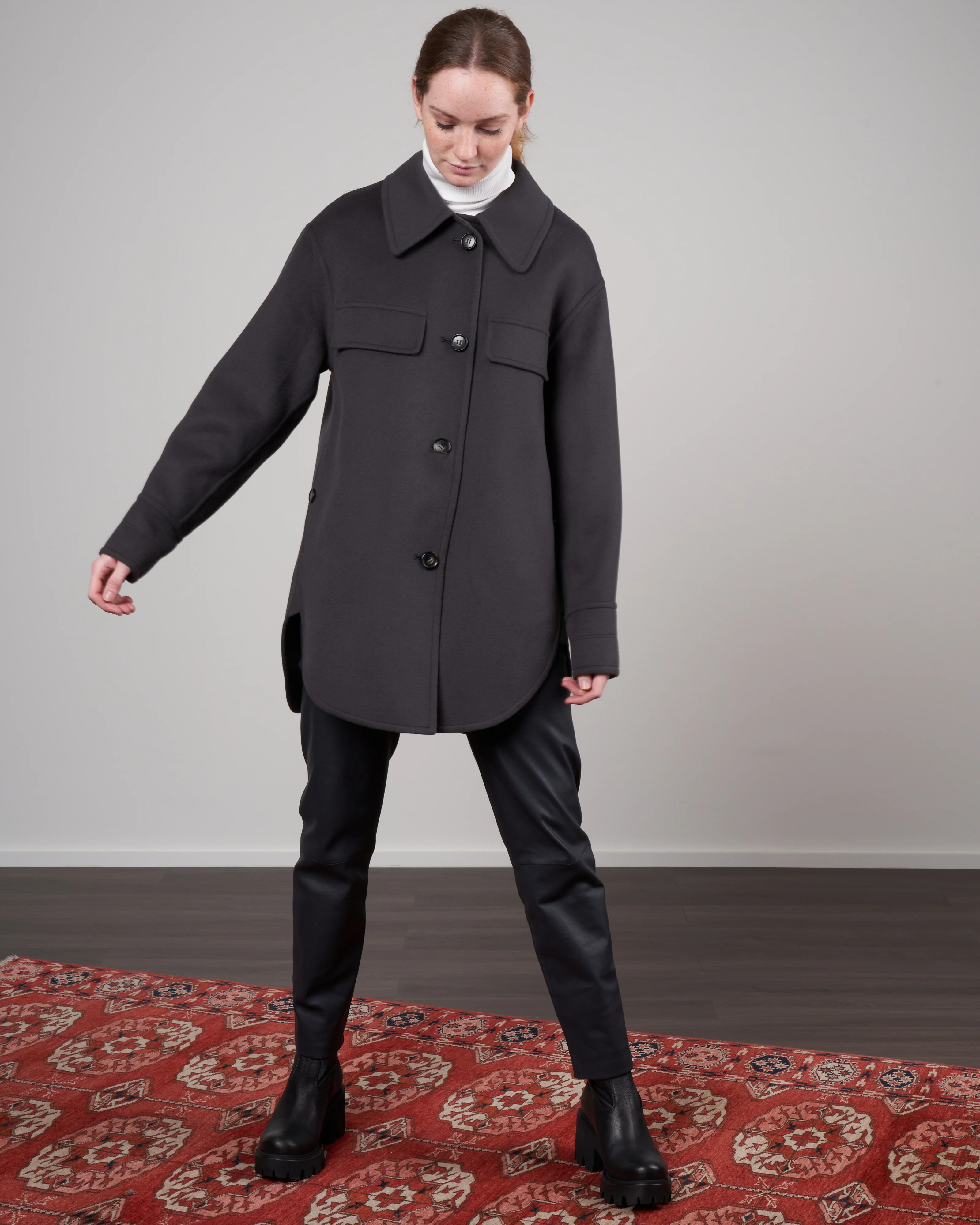 wool jacket - dark grey - Image 2