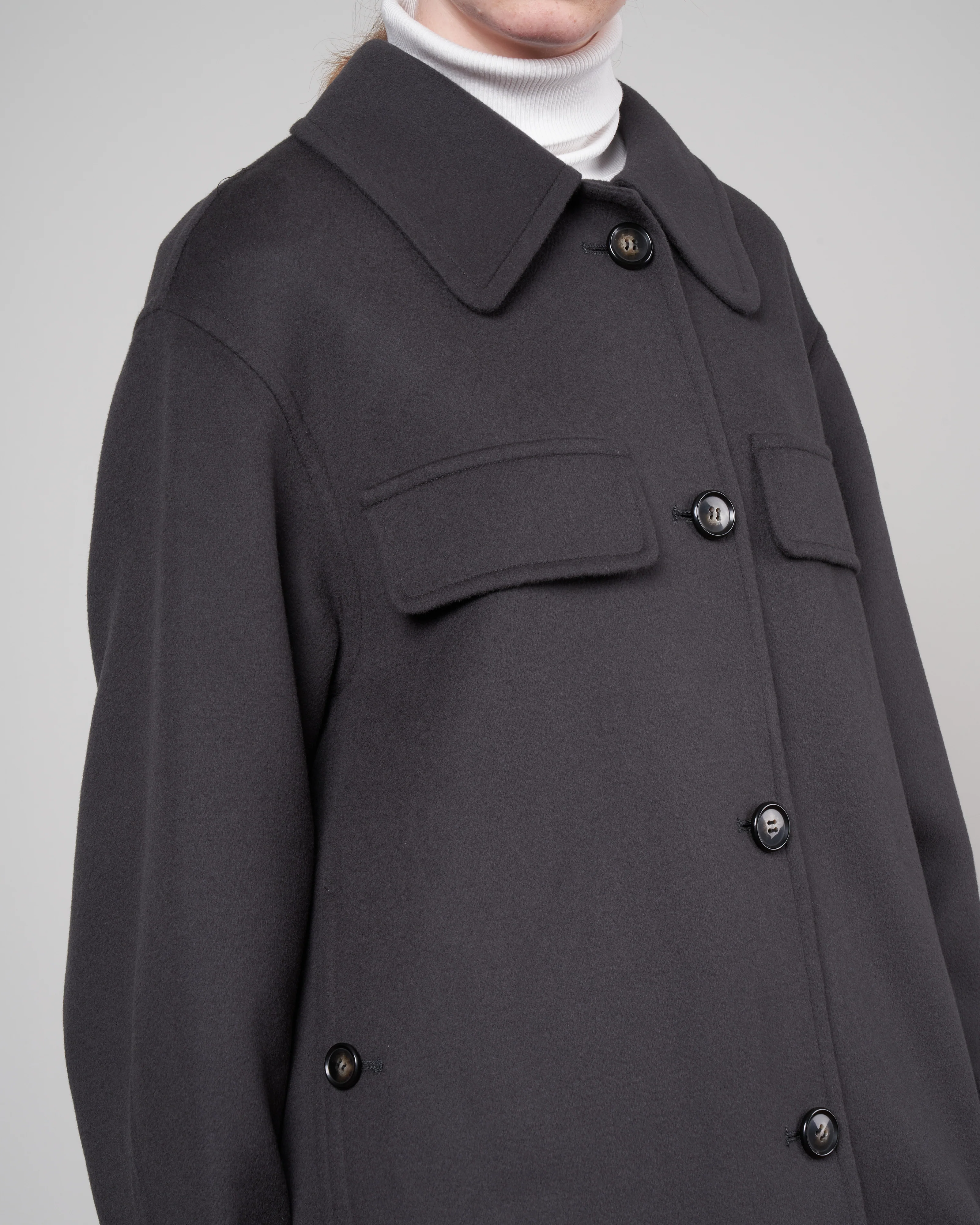 wool jacket - dark grey - Image 5