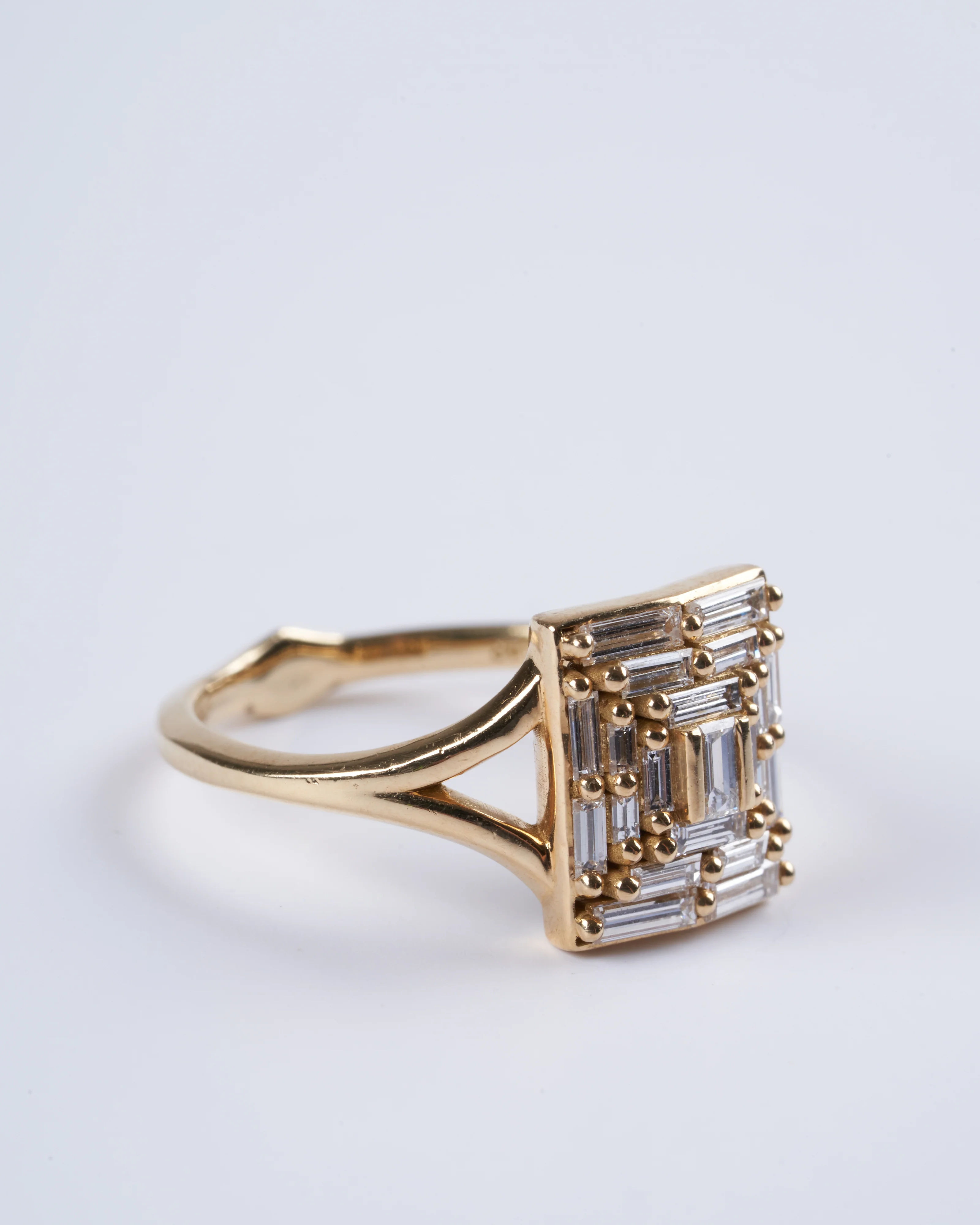 baguette temple ring - gold - Image 2