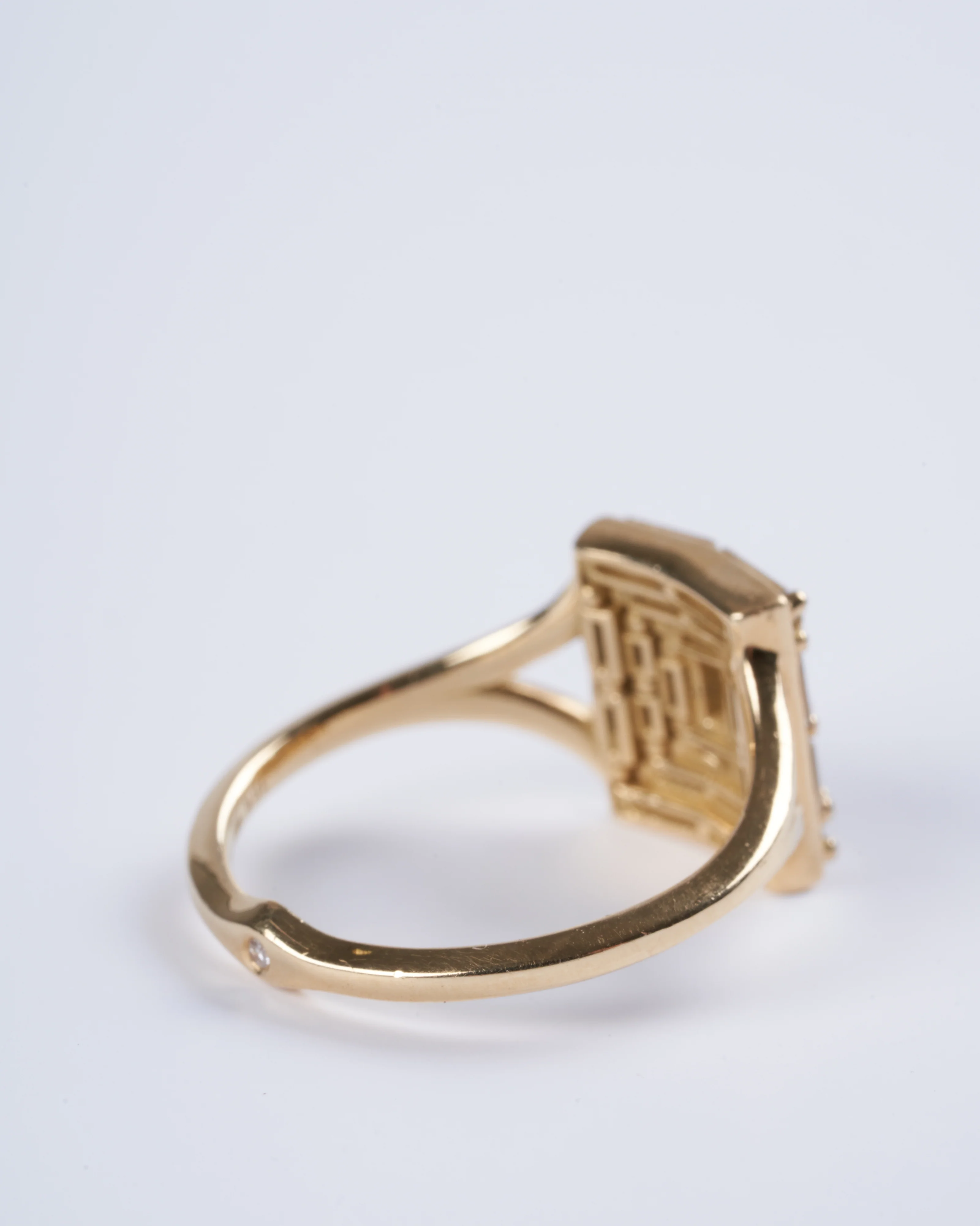 baguette temple ring - gold - Image 3