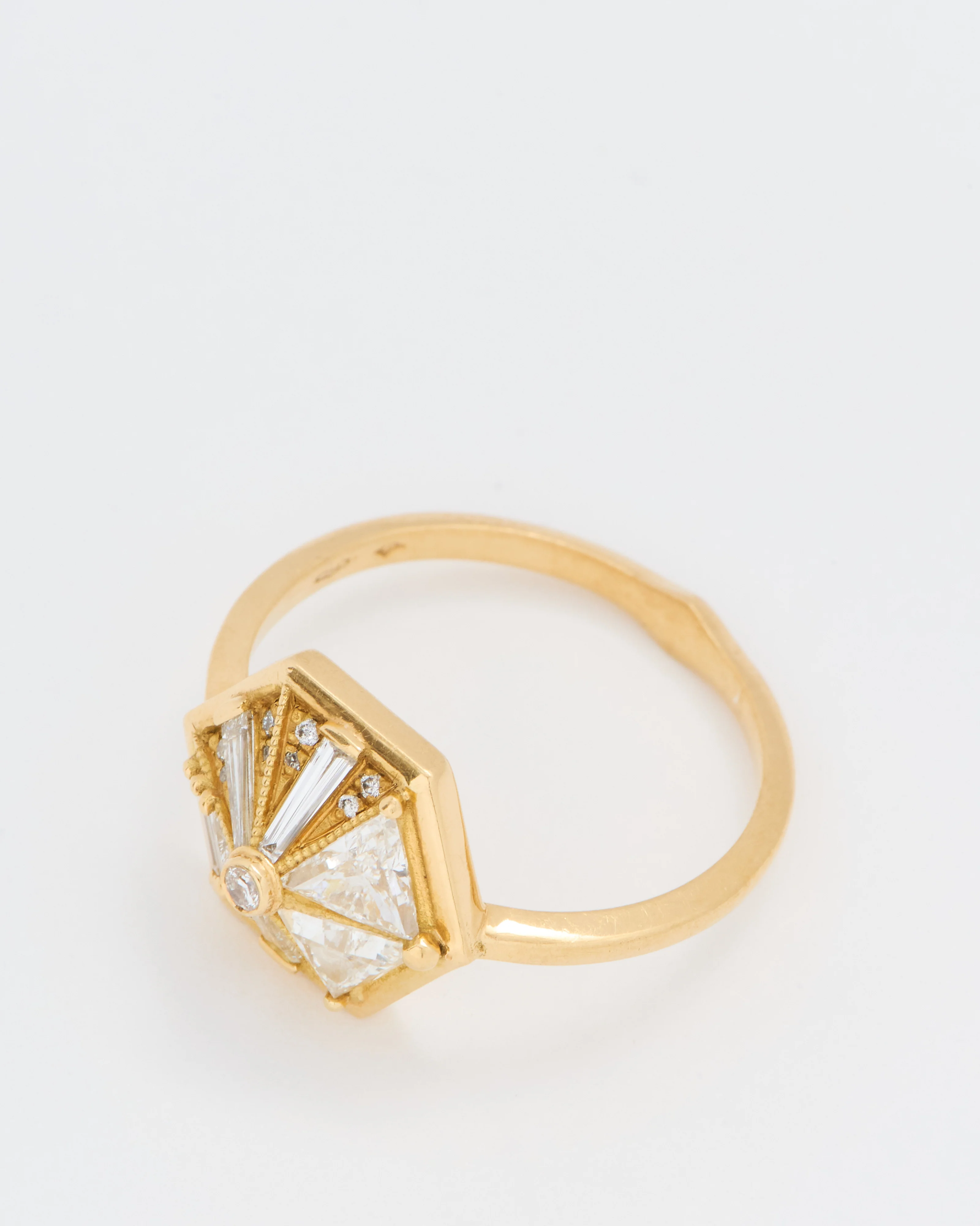 hexagon ring - gold - Image 5
