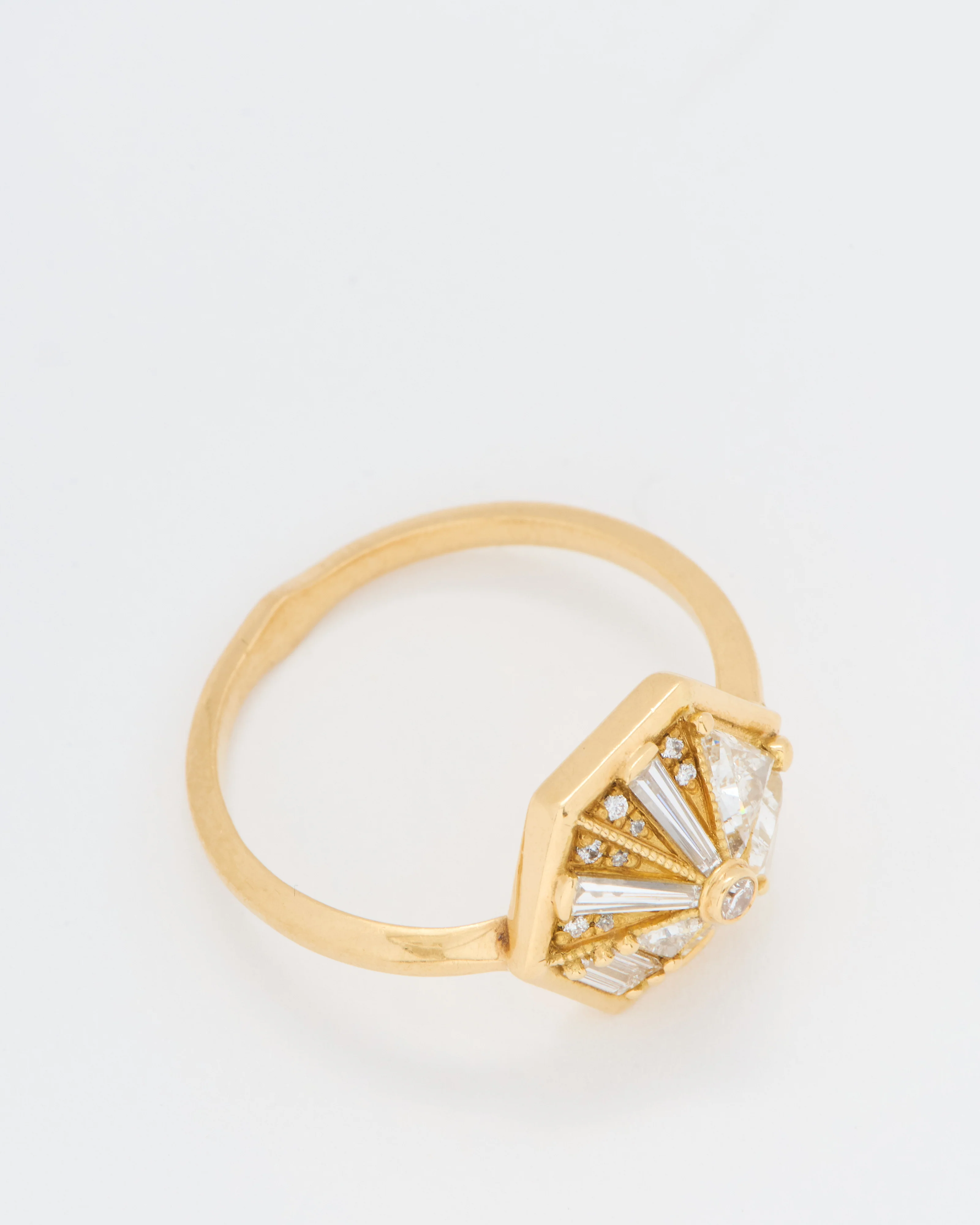 hexagon ring - gold - Image 6