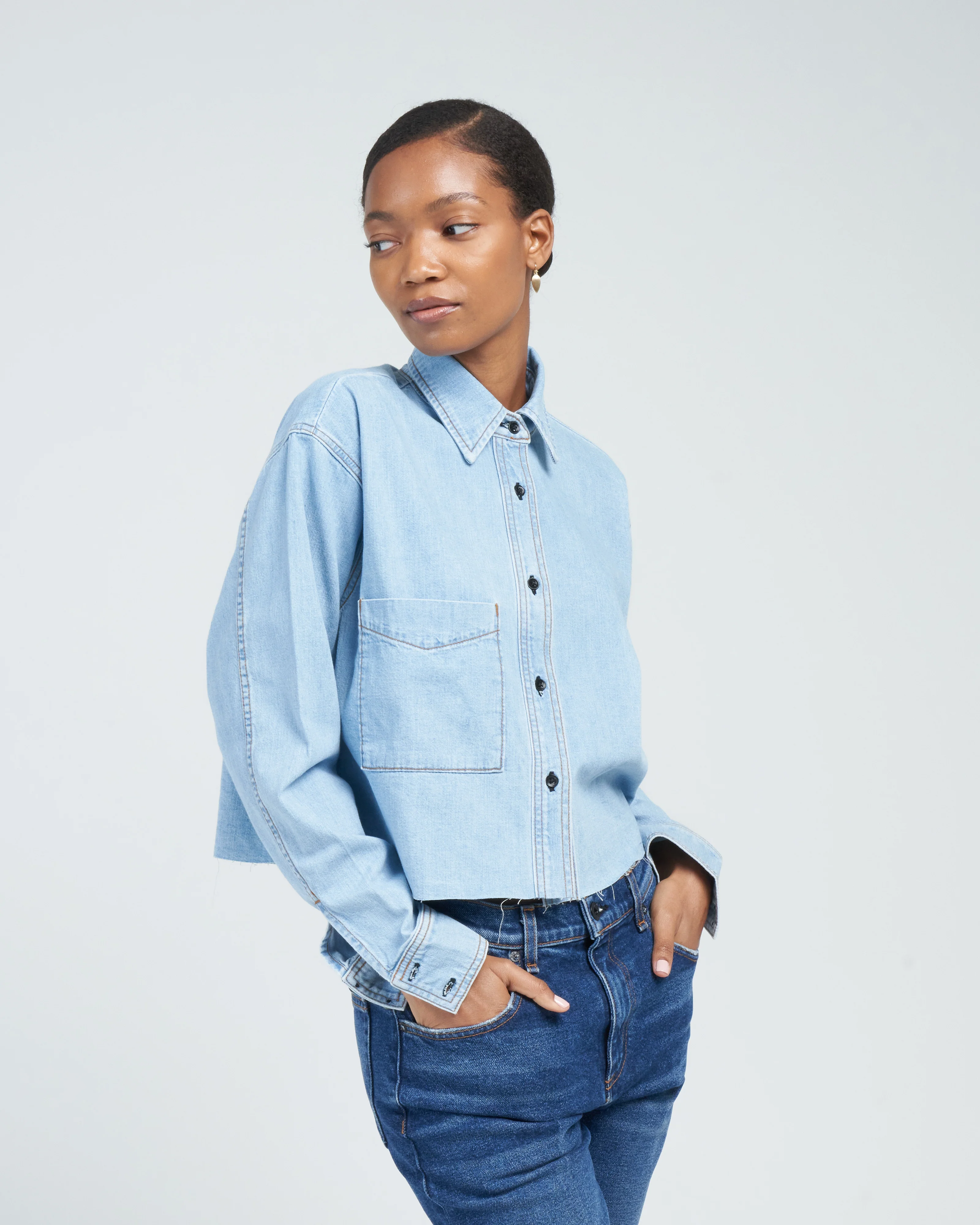 denim shirt - vintage wash - Image 3