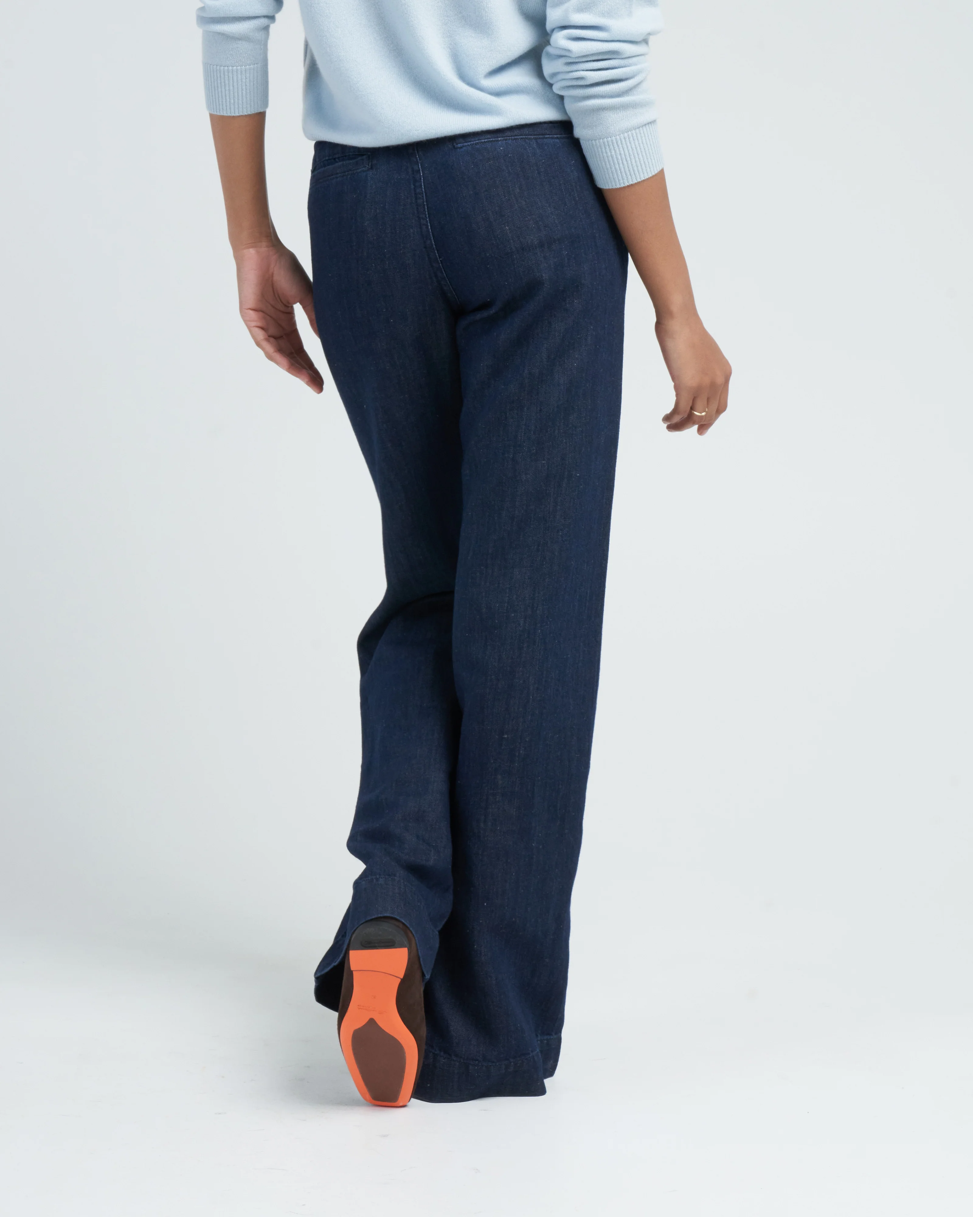 denim trouser - indigo linen - Image 5