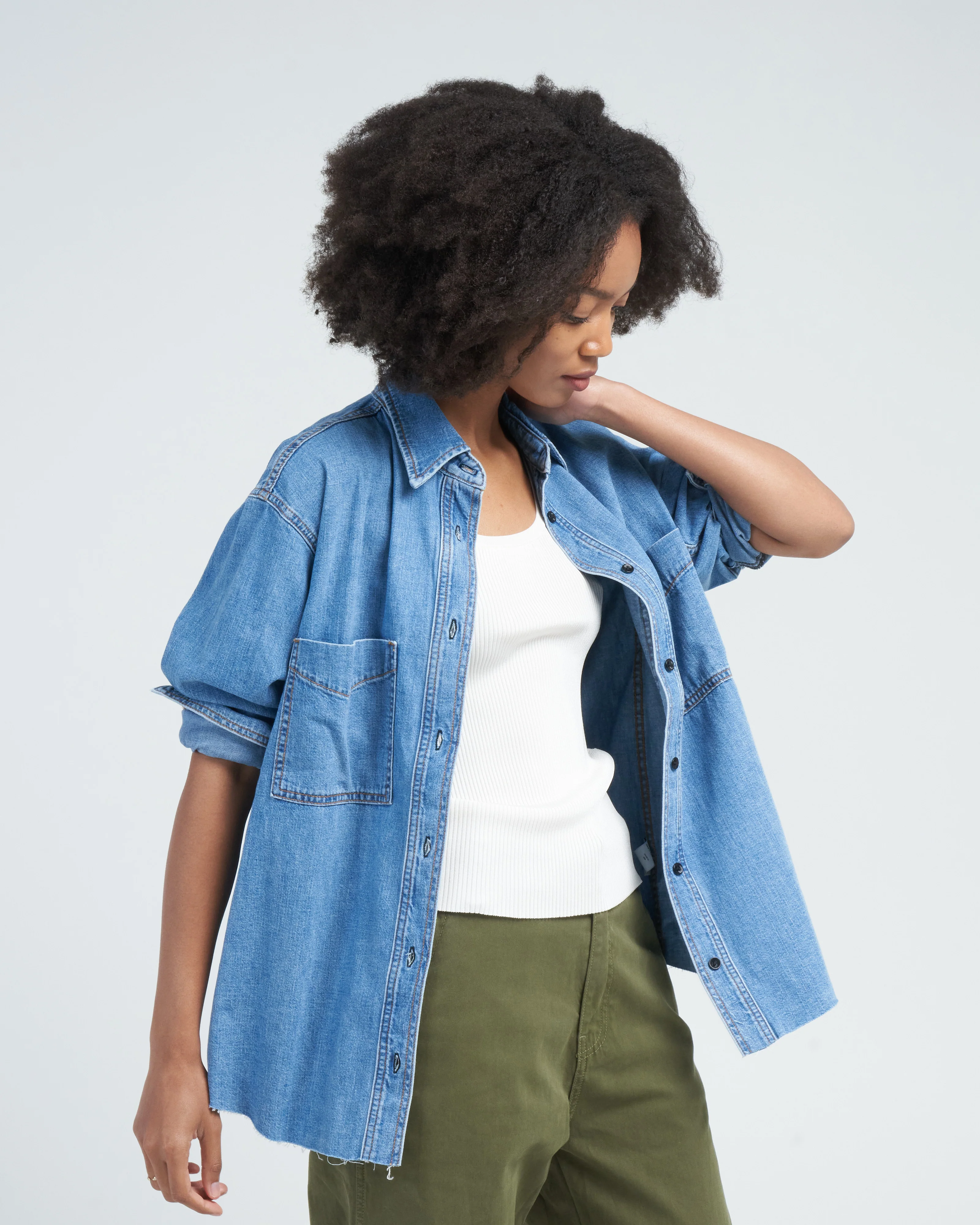 oversized denim shirt - palm canyon - Image 3