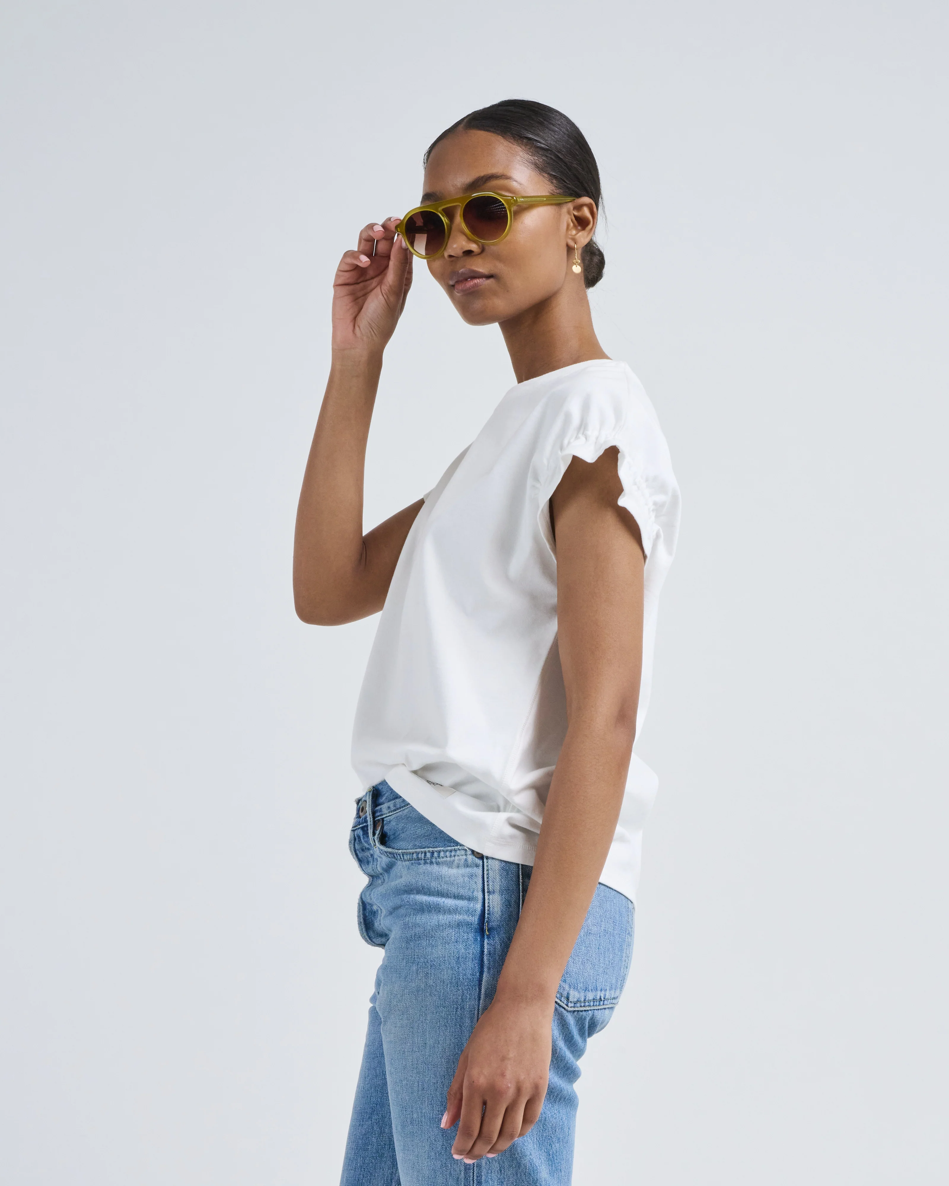 cap sleeve knit sweatblouse - Image 3