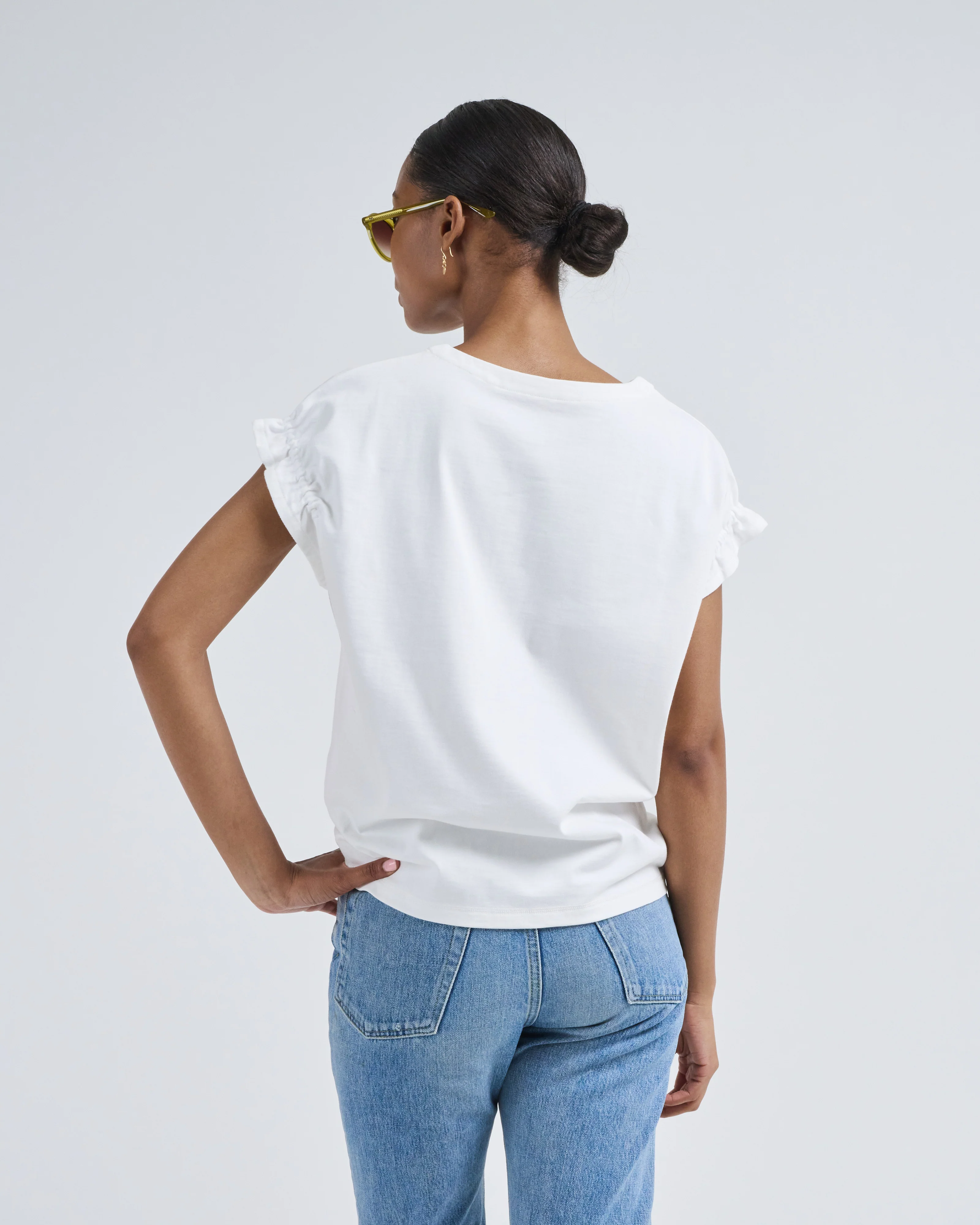 cap sleeve knit sweatblouse - Image 4