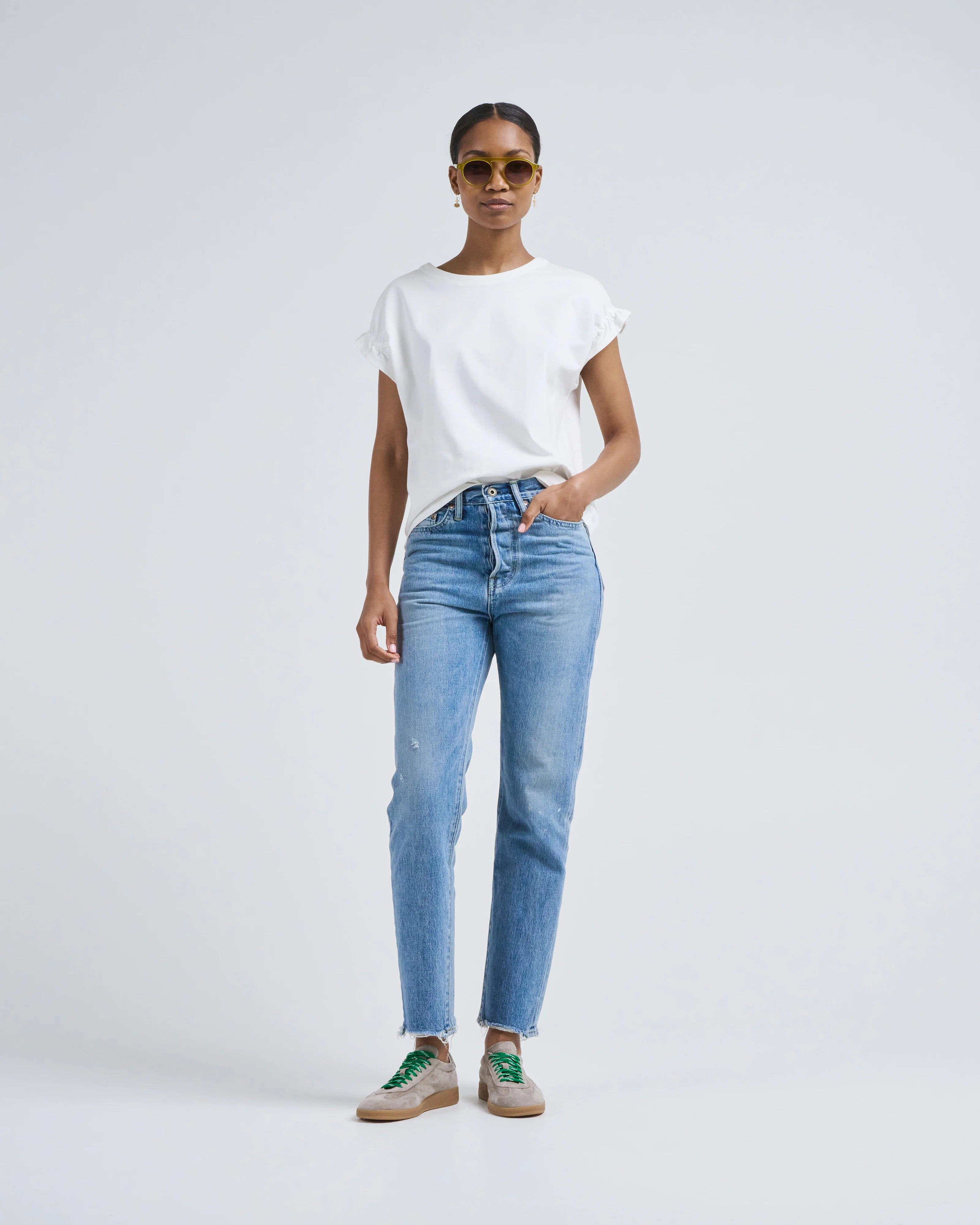 cap sleeve knit sweatblouse - Image 5