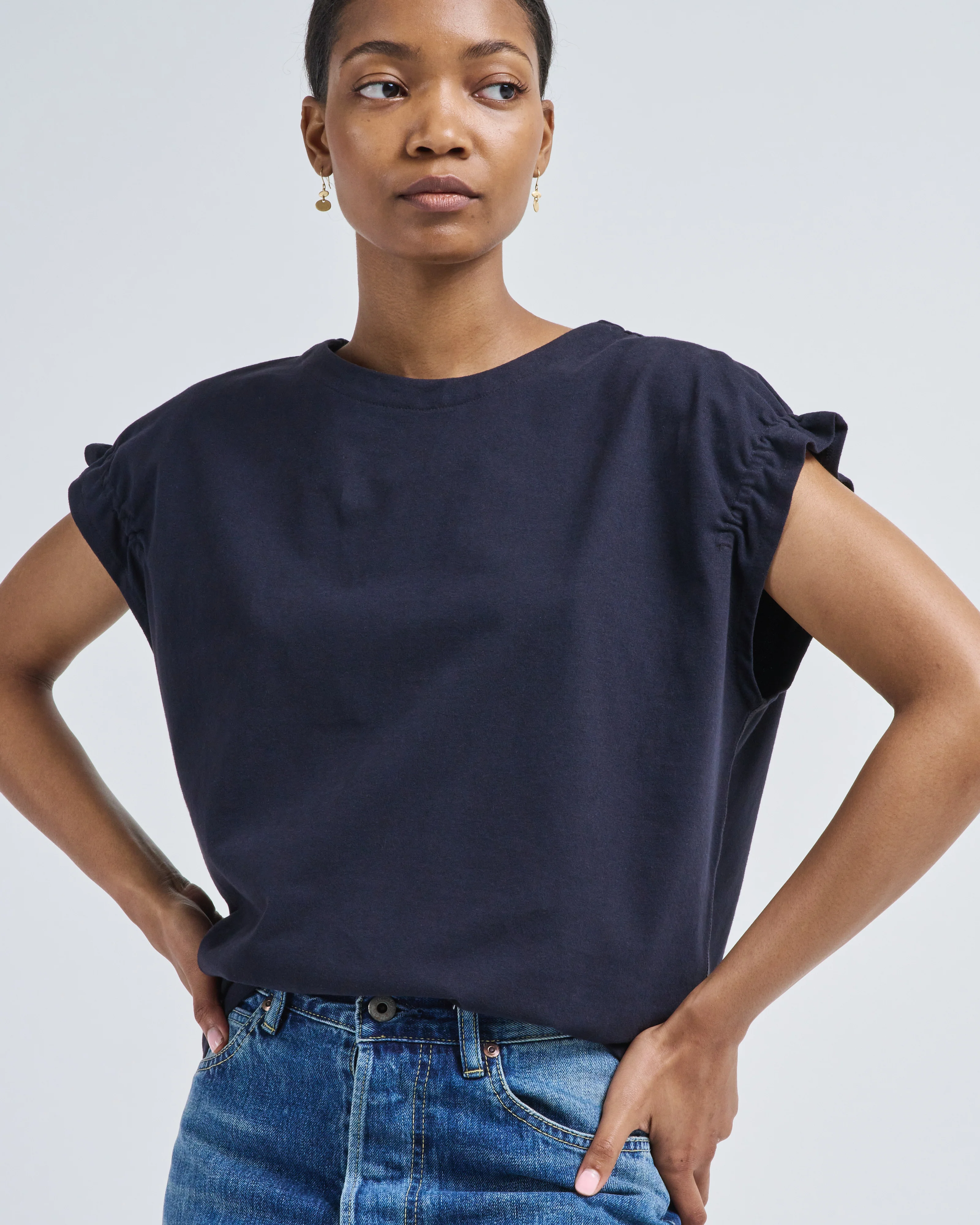 cap sleeve sweatblouse - Image 2