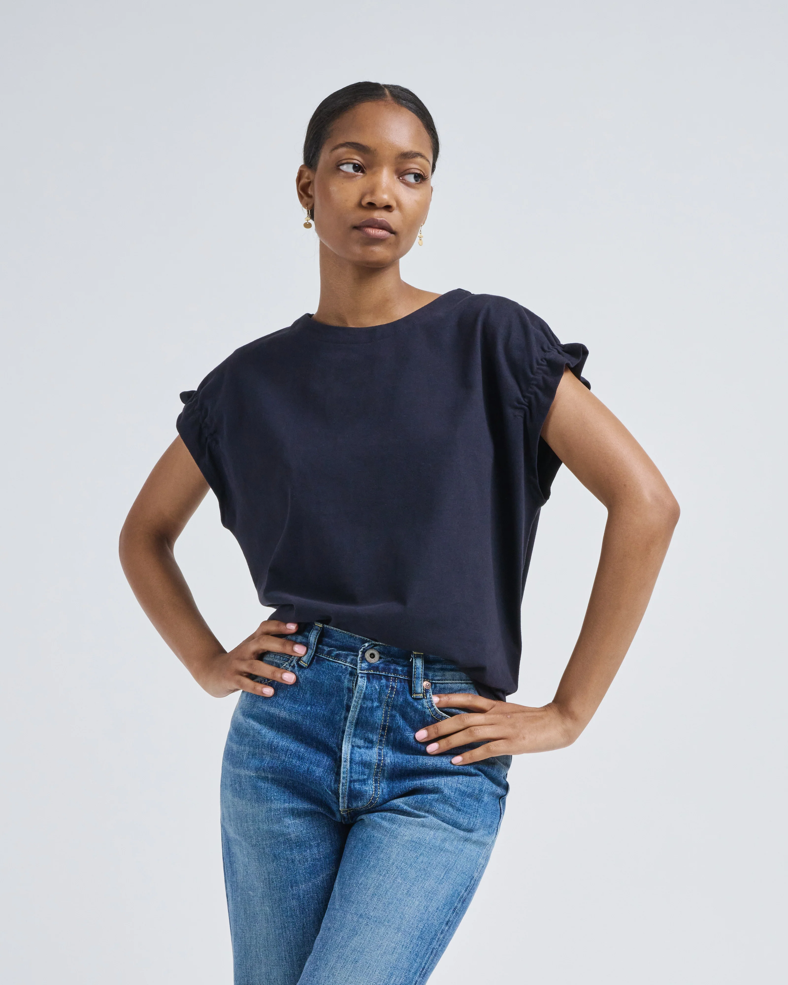 cap sleeve sweatblouse - Image 3