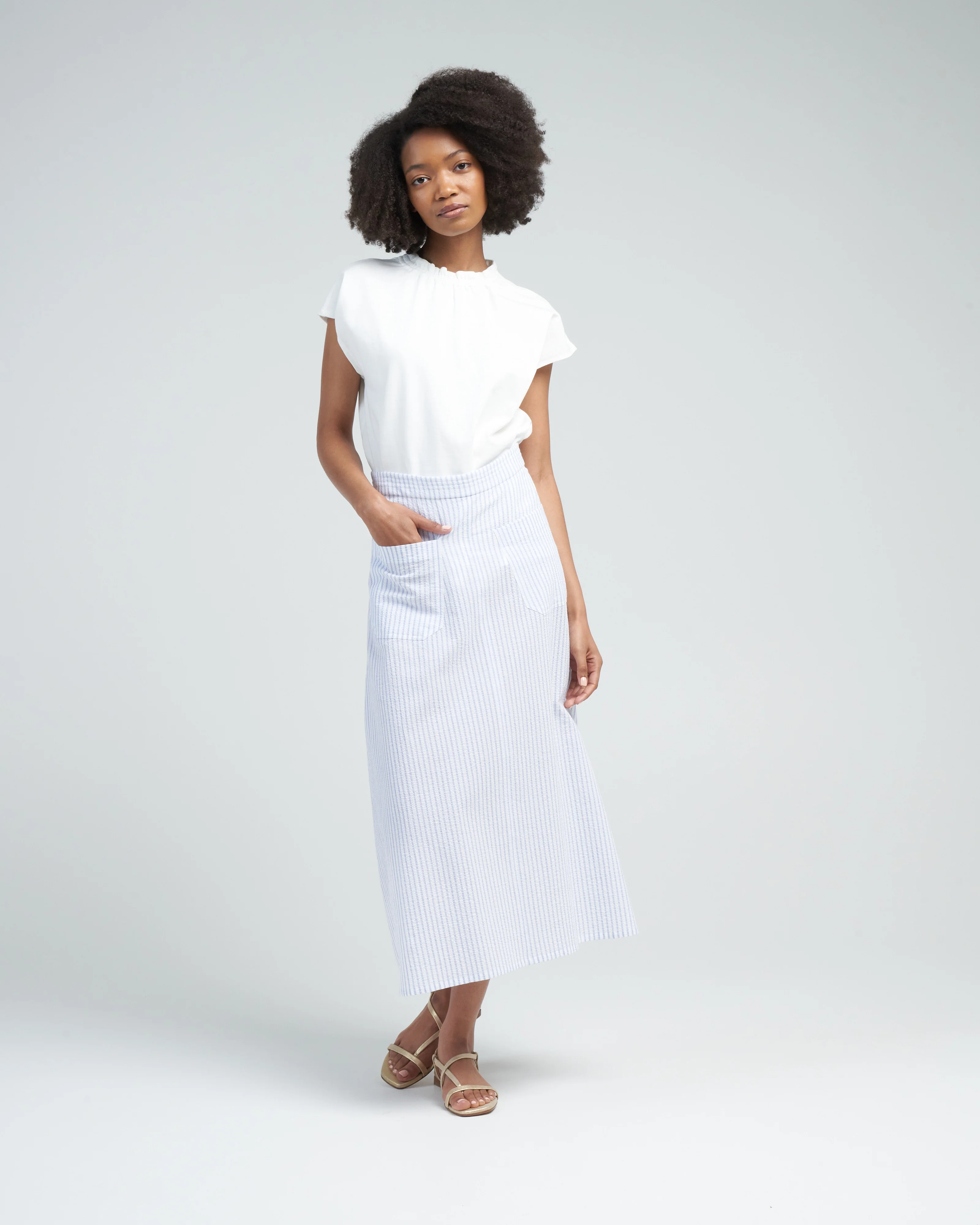 cap sleeve sweatblouse - natural white - Image 2