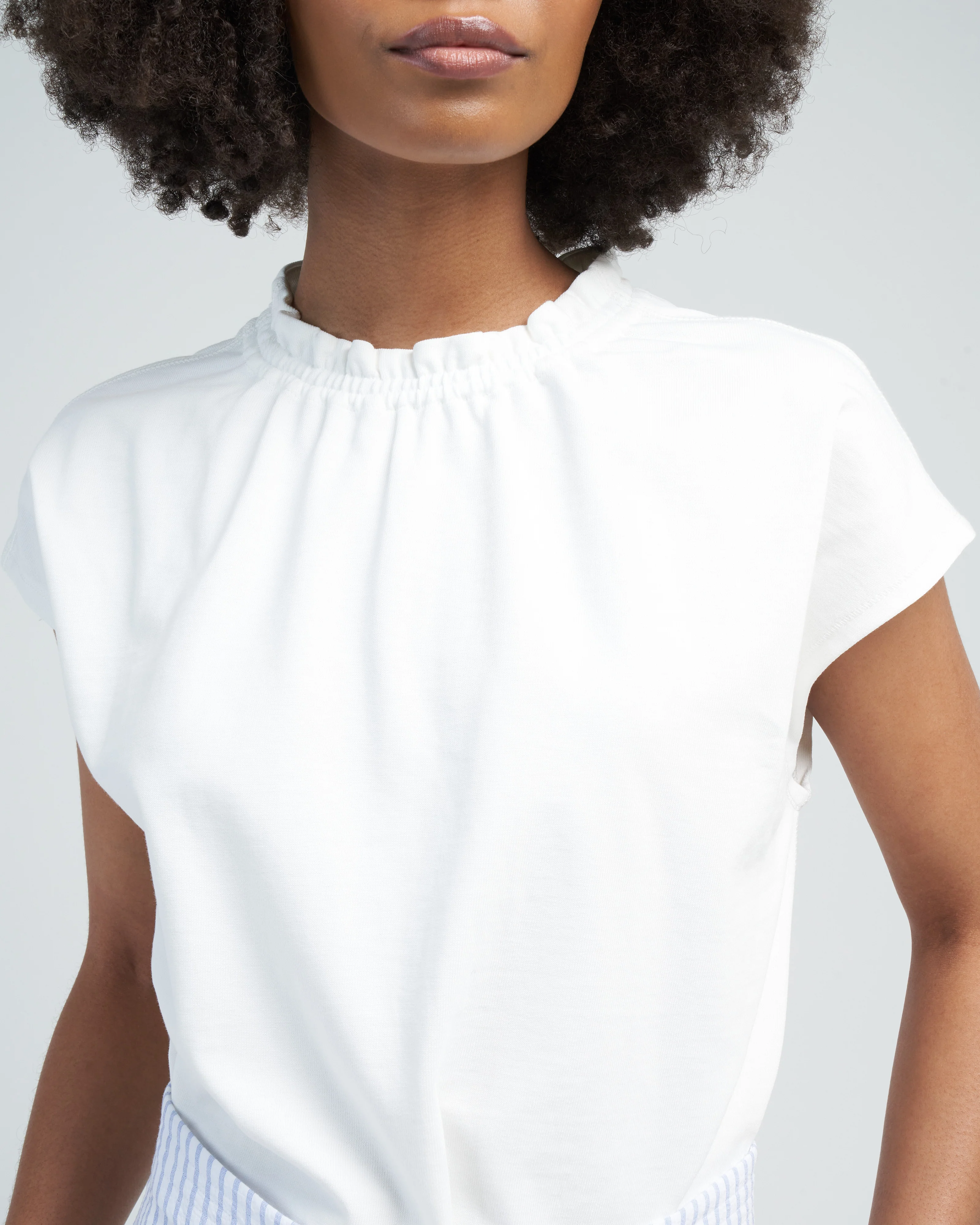 cap sleeve sweatblouse - natural white - Image 5