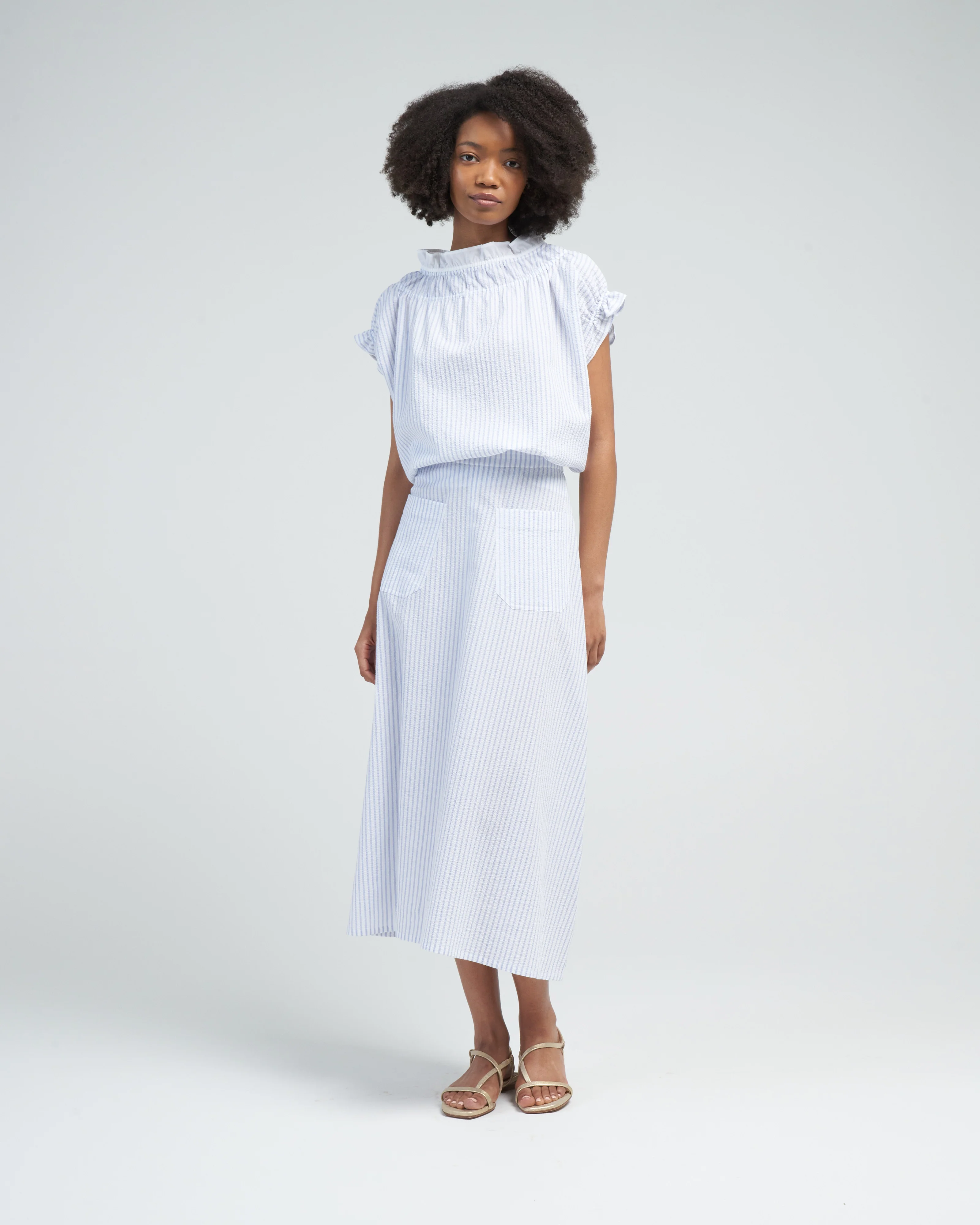 jupe novel skirt - blue stripe - Image 2