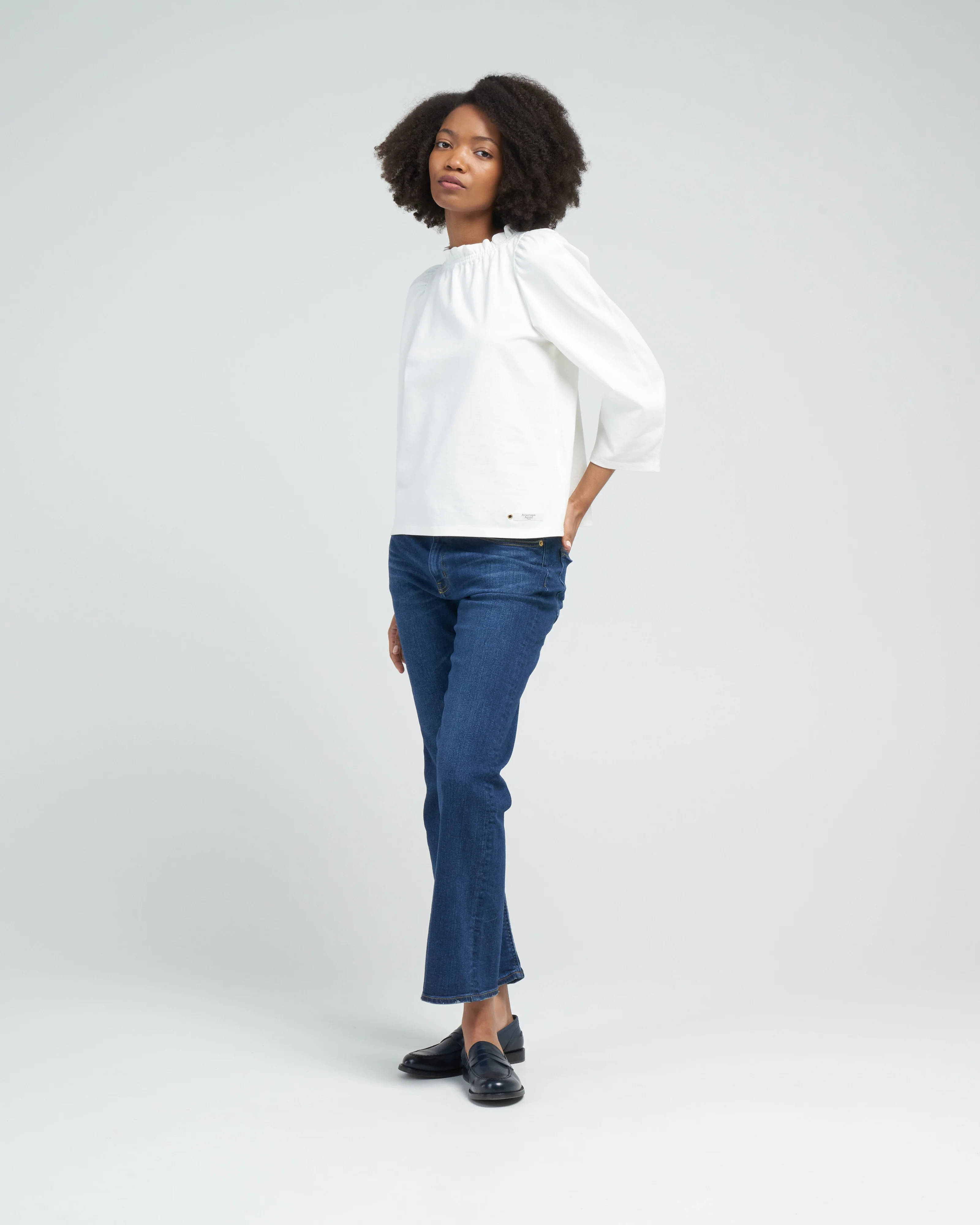 long sleeve sweatblouse - natural white - Image 2