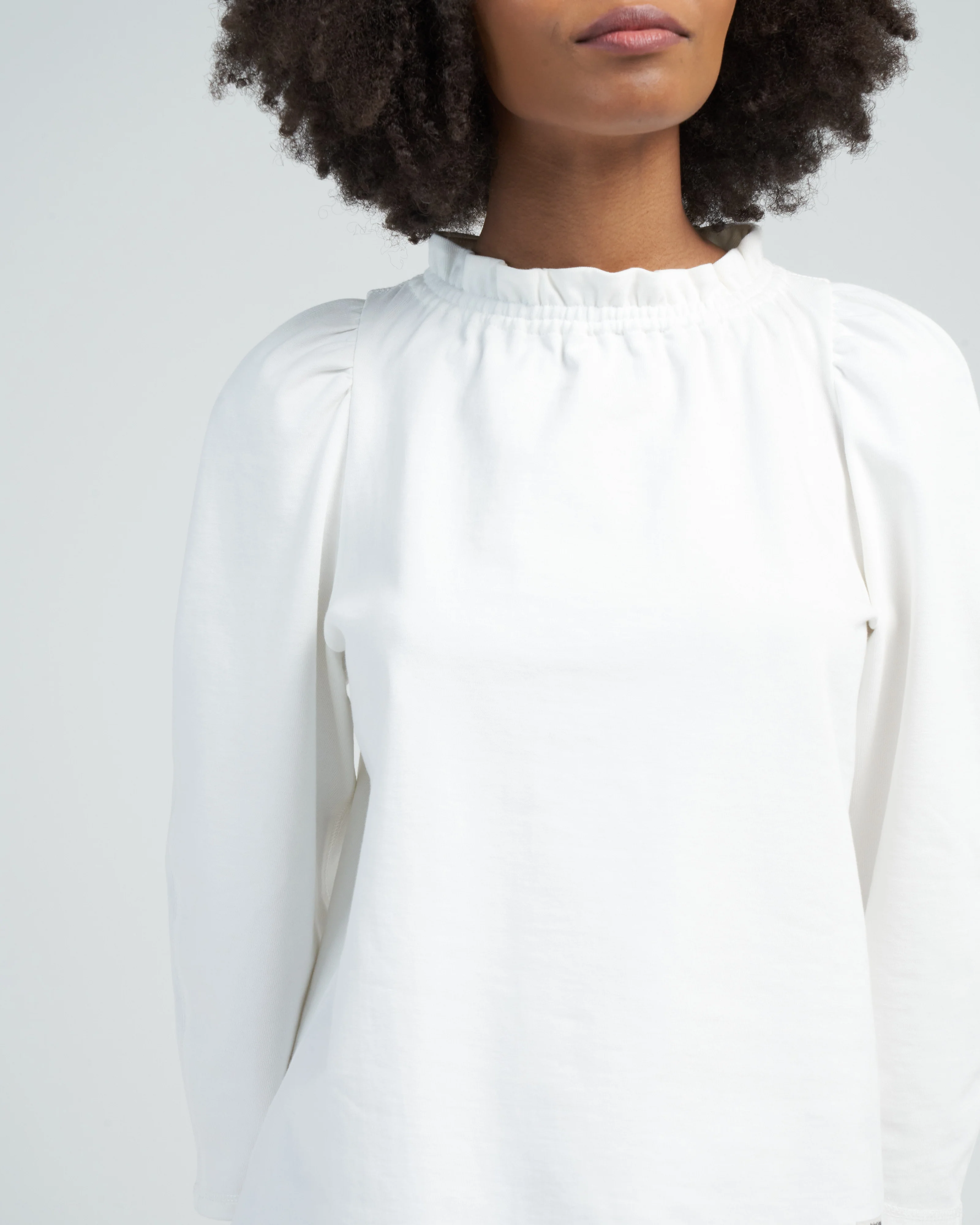 long sleeve sweatblouse - natural white - Image 5