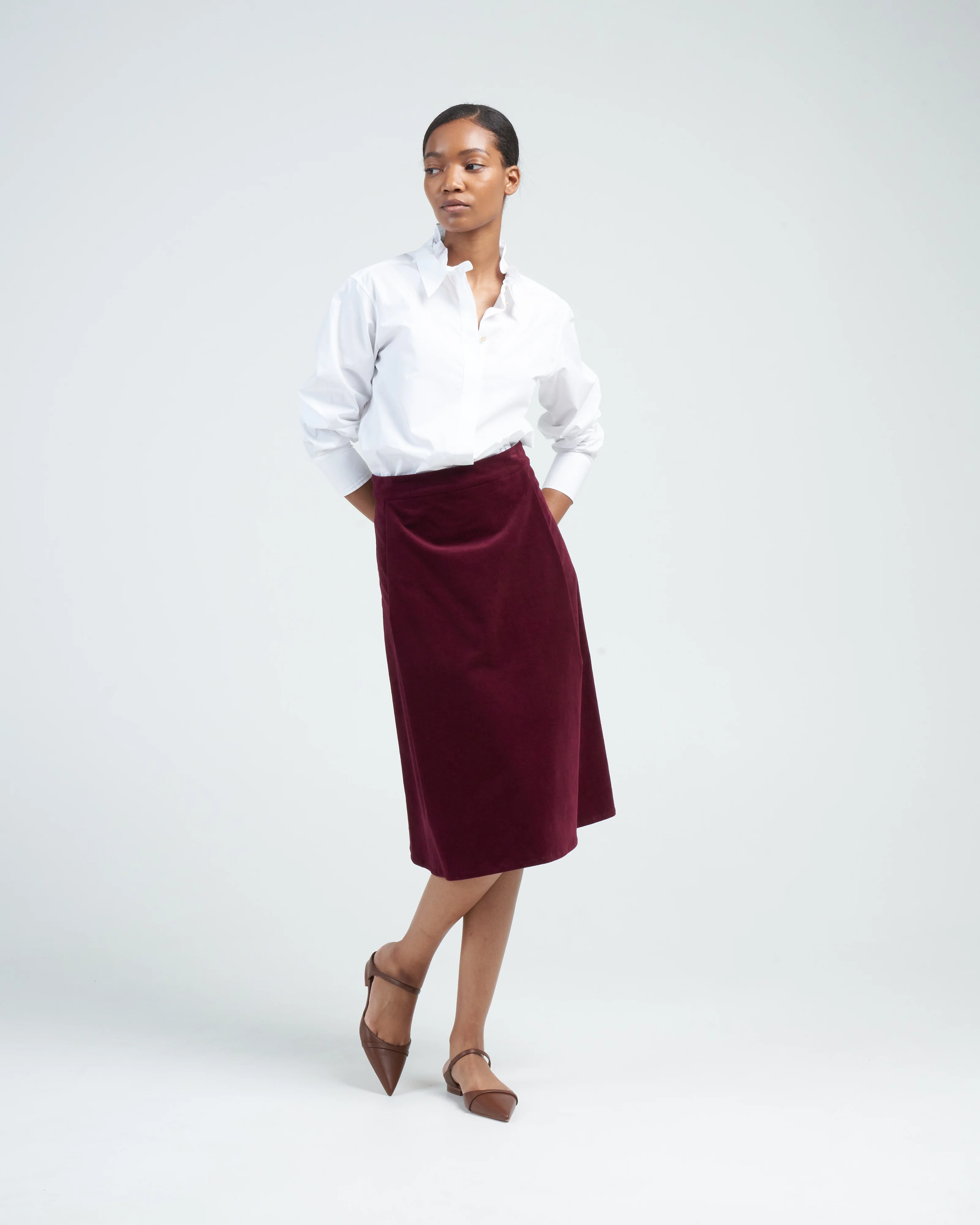 man's shirt w/ frill - white - Image 3