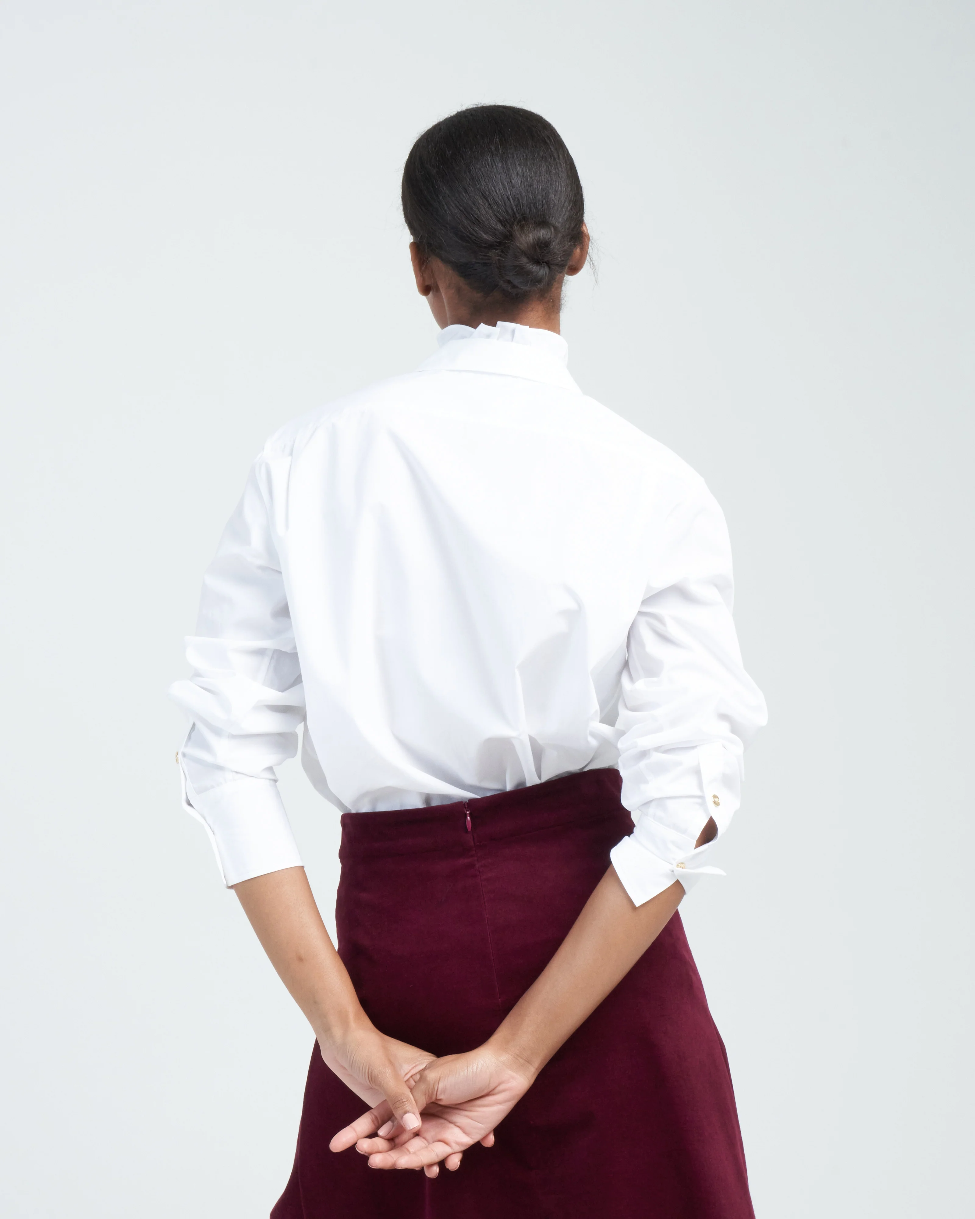 man's shirt w/ frill - white - Image 5