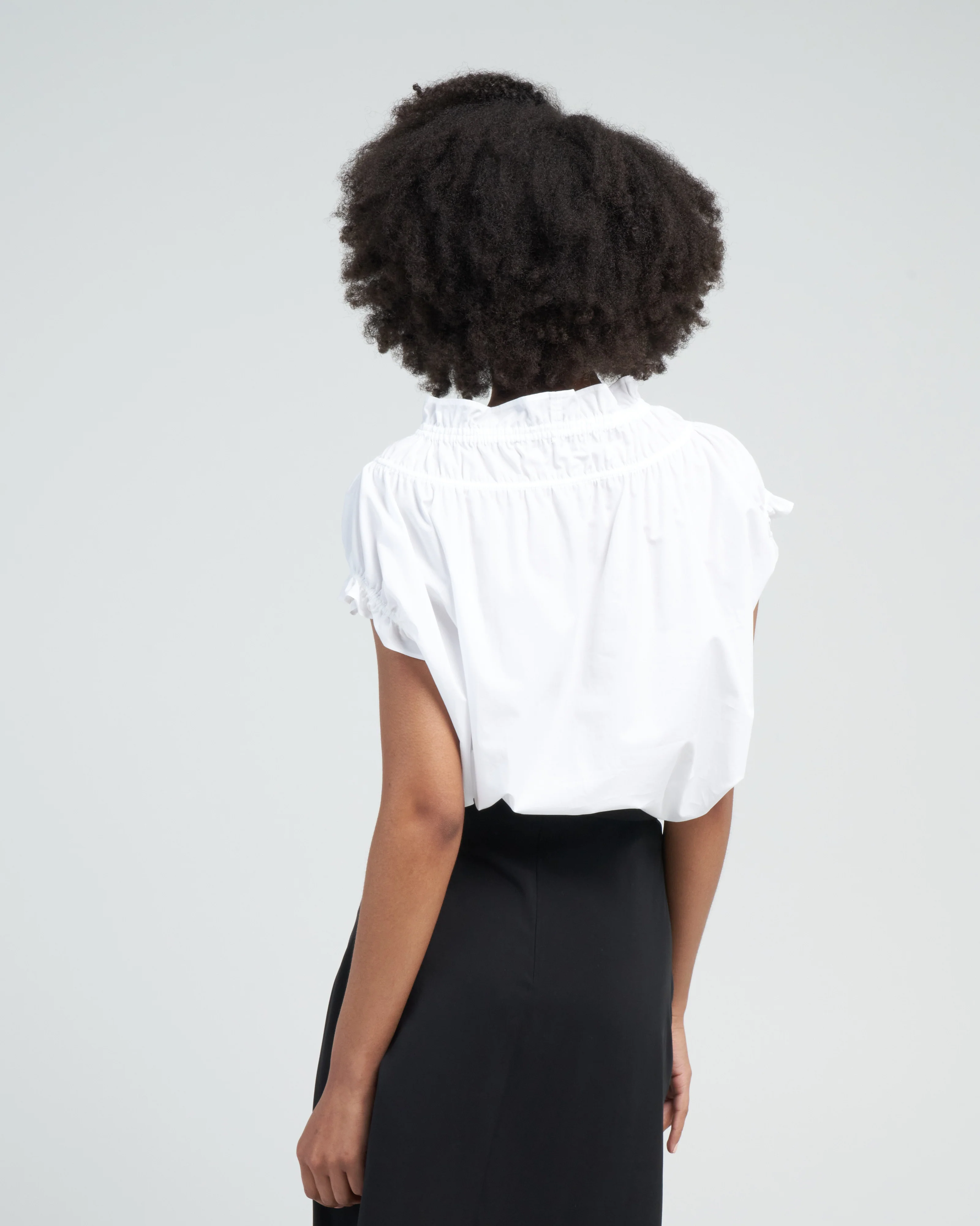 memoir 1 ruched cap sleeve - white - Image 4