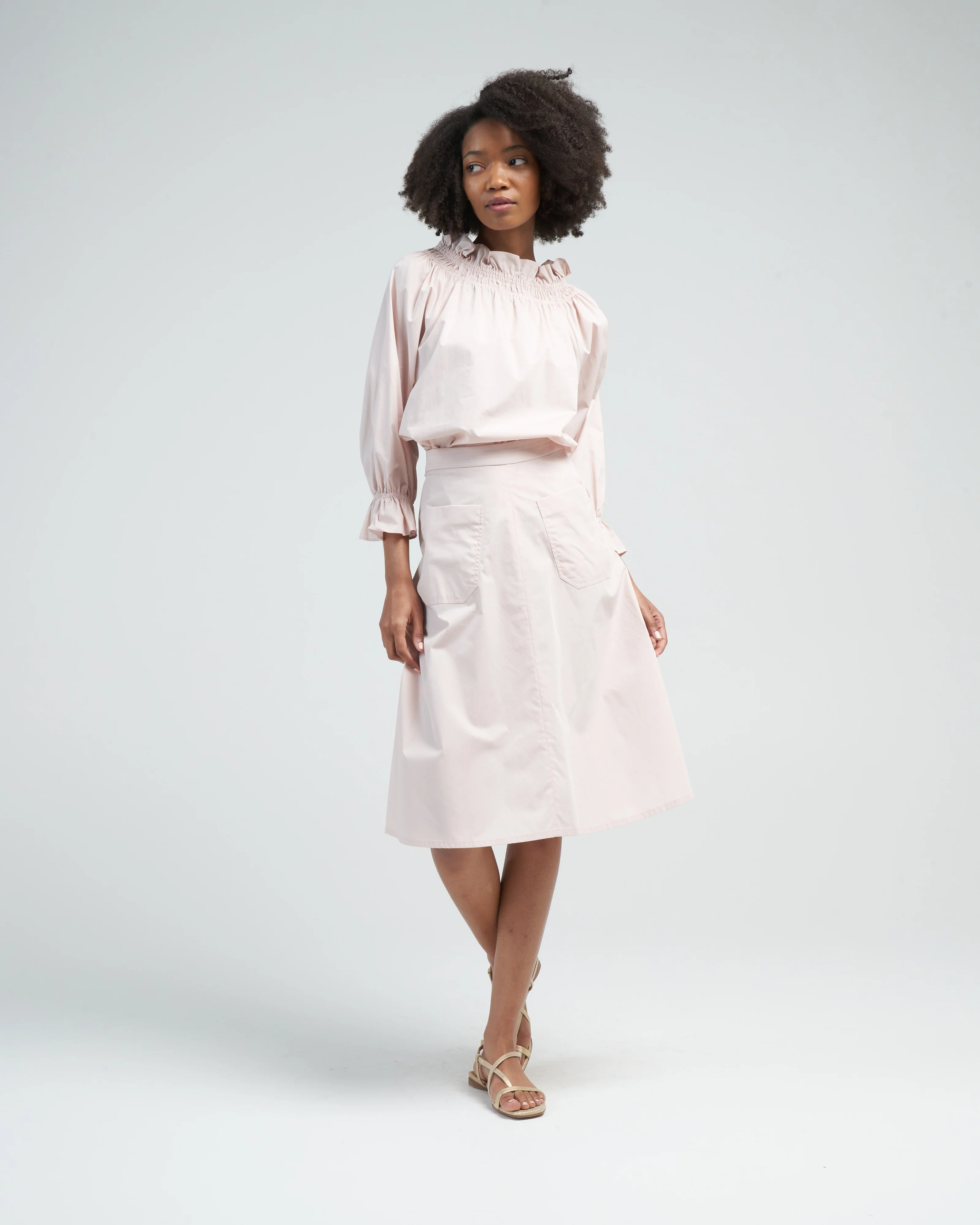 memoir 3 raglan sleeve pullover - powder rose - Image 2